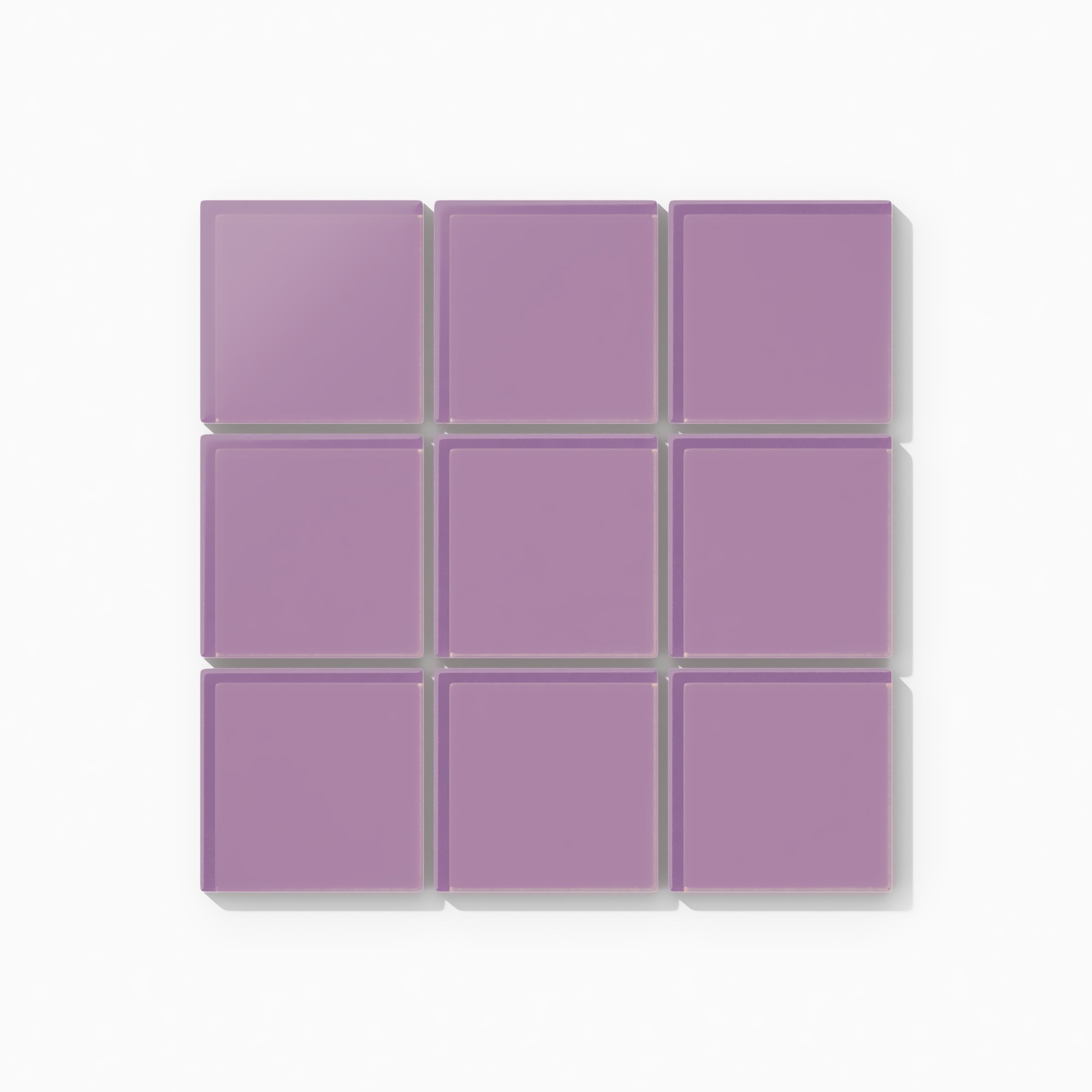 3x3 Straight Set Sheeted Glass Mosaic Tile in Waxbill Matte