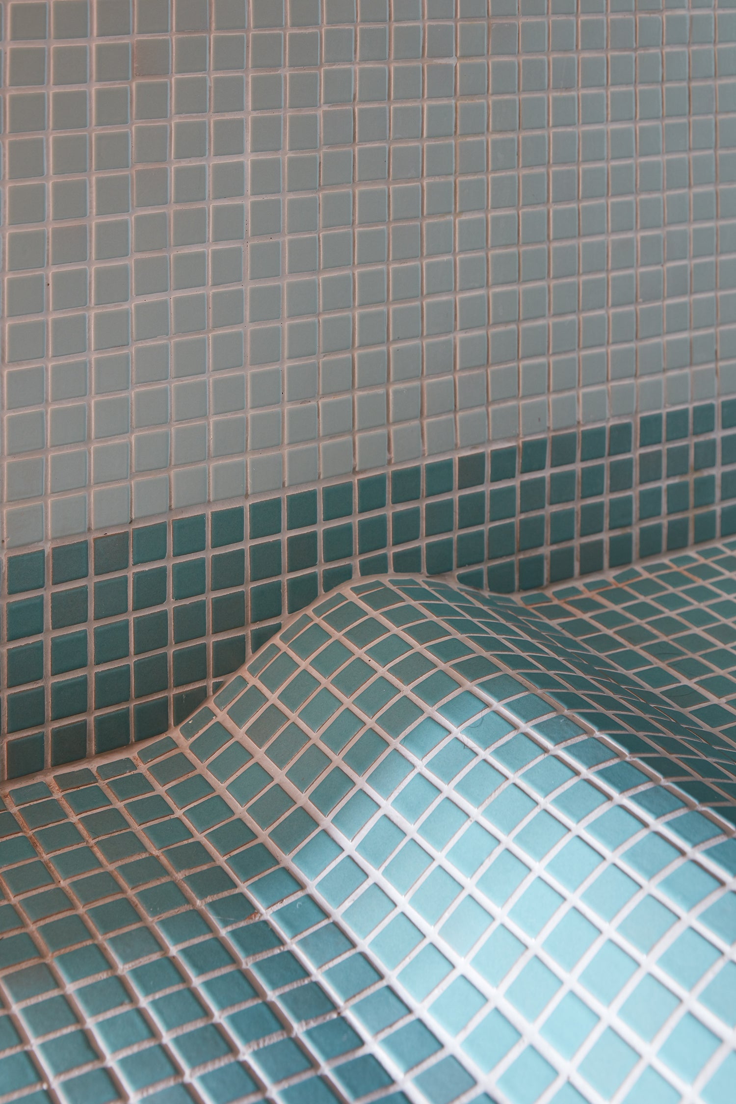 1x1 Straight Set Sheeted Original Ceramic Mosaic Tile in Amalfi Coast Matte