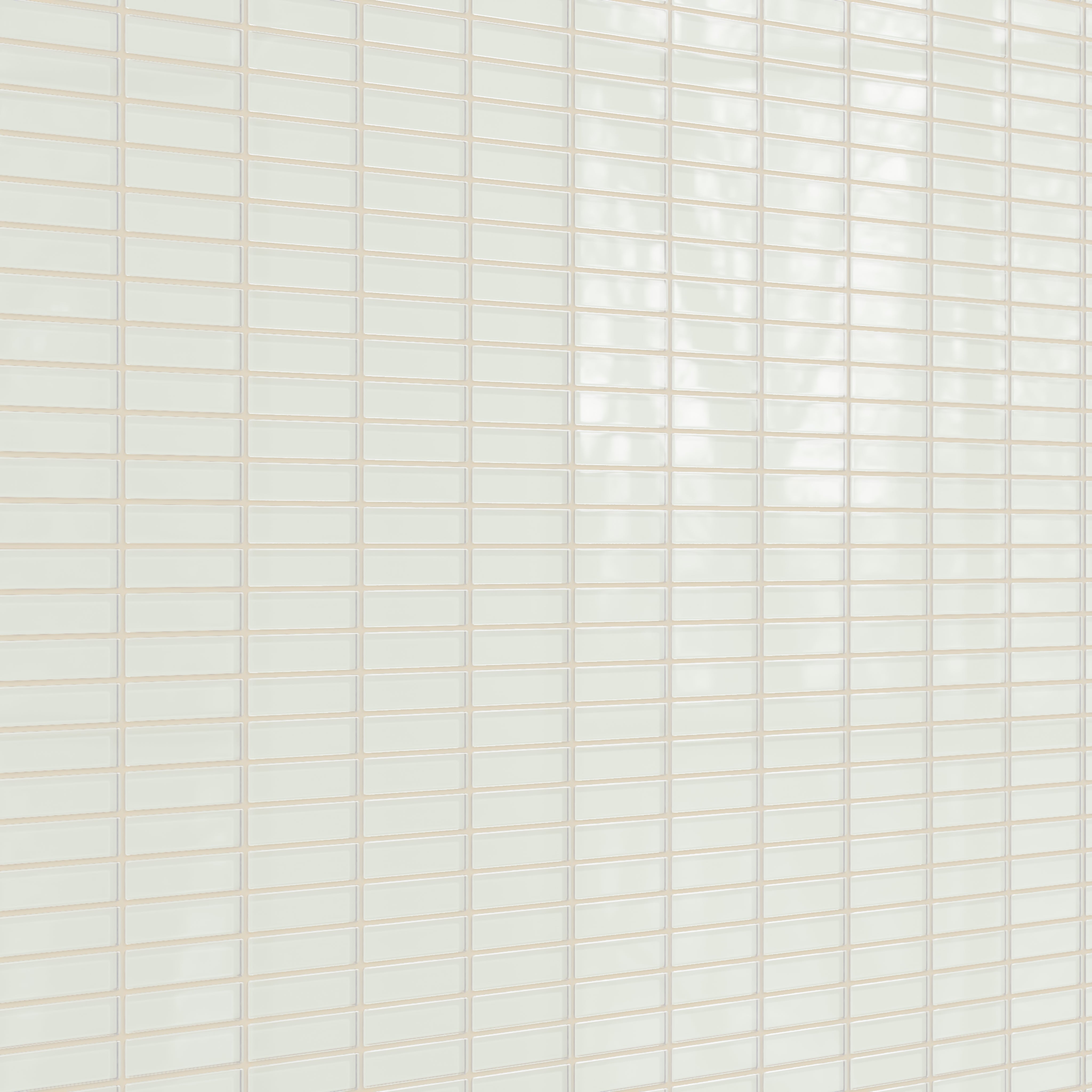 1x4 Straight Set Sheeted Glass Mosaic Tile in Flycatcher Gloss