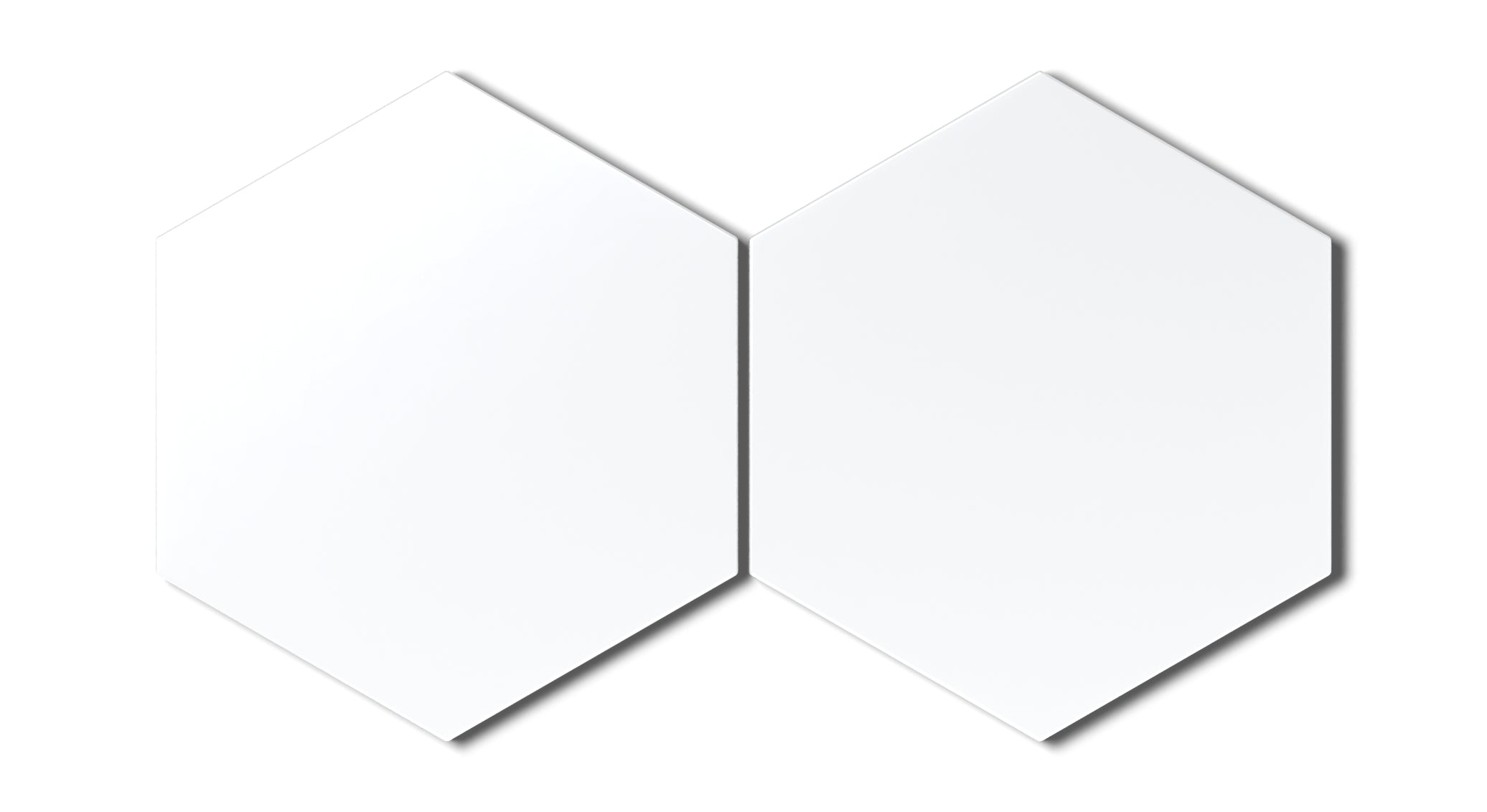 8" Hexagon Natural Press Ceramic Tile in Gesso Matte