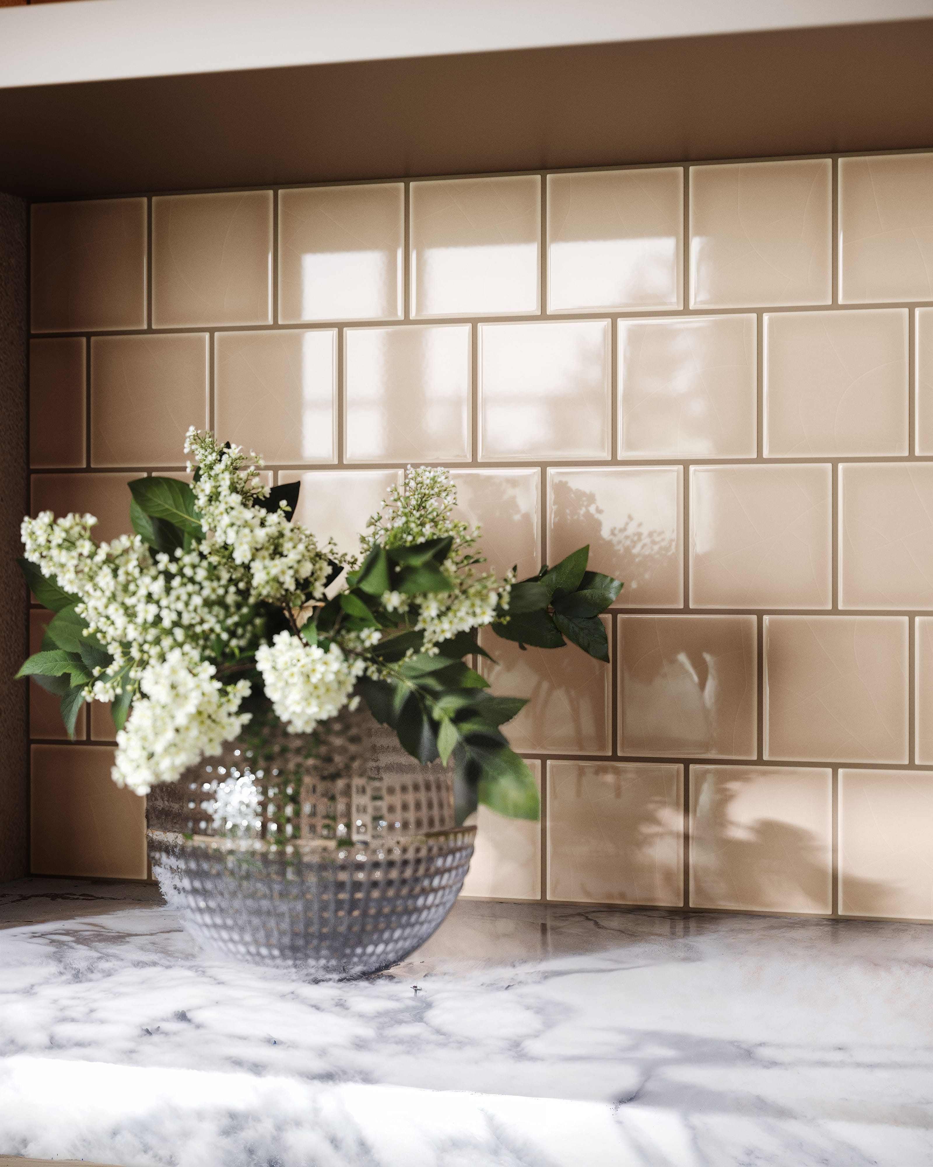 4x4 Original Ceramic Tile in Sweet Pea Gloss