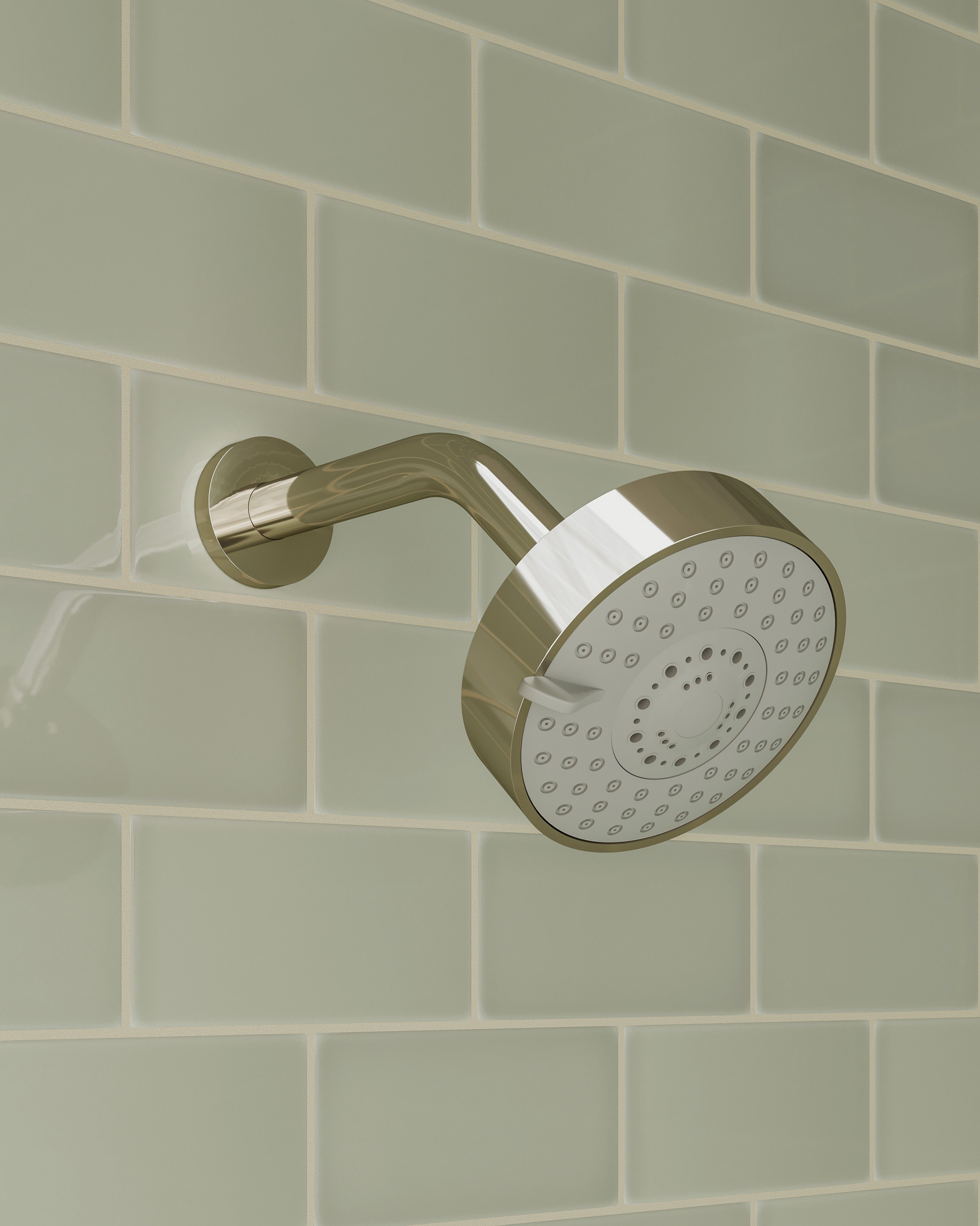 Emerson 45-Degree 8" Shower Arm with Flange in Polished Nickel
