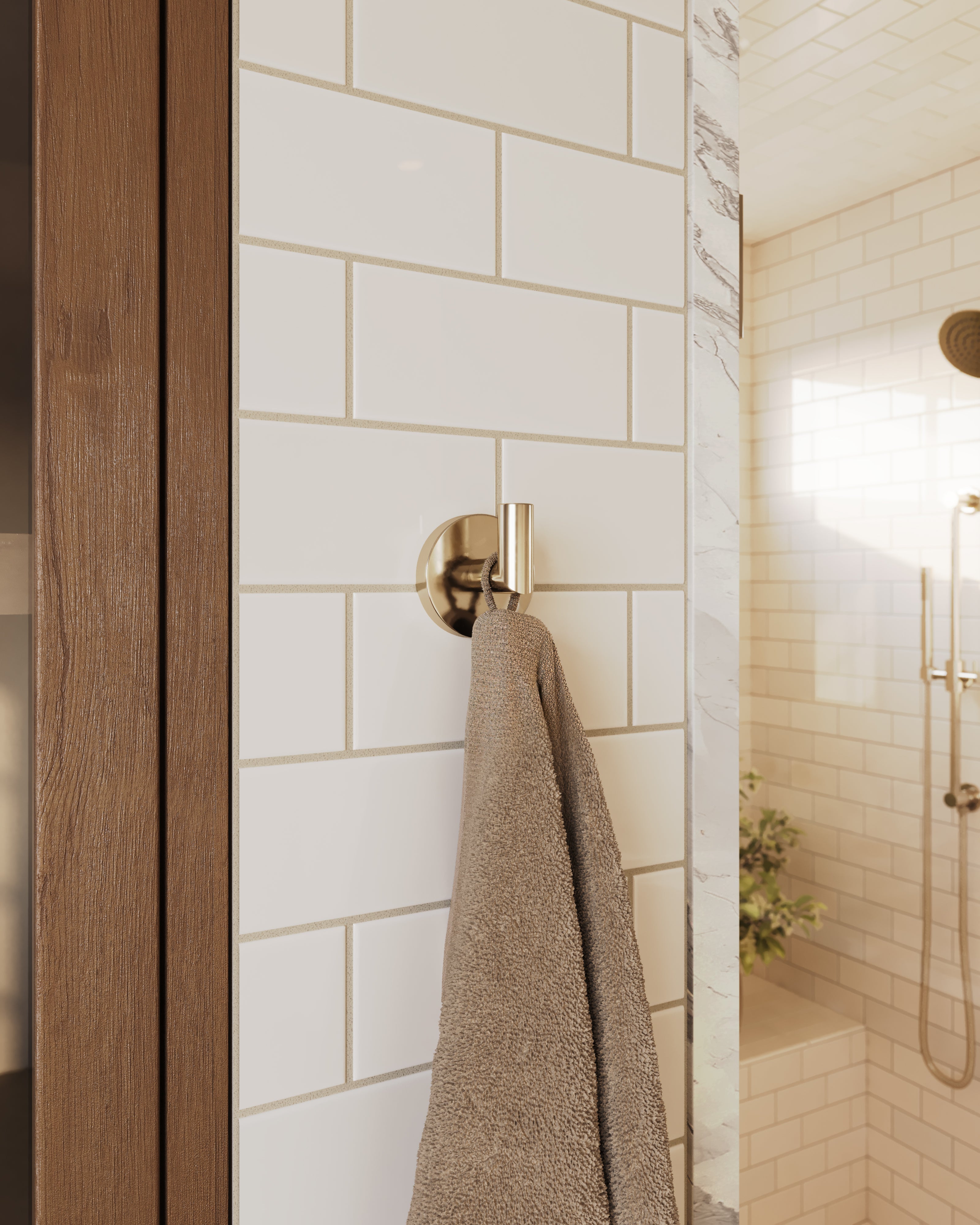 Contour Robe Hook in Polished Nickel