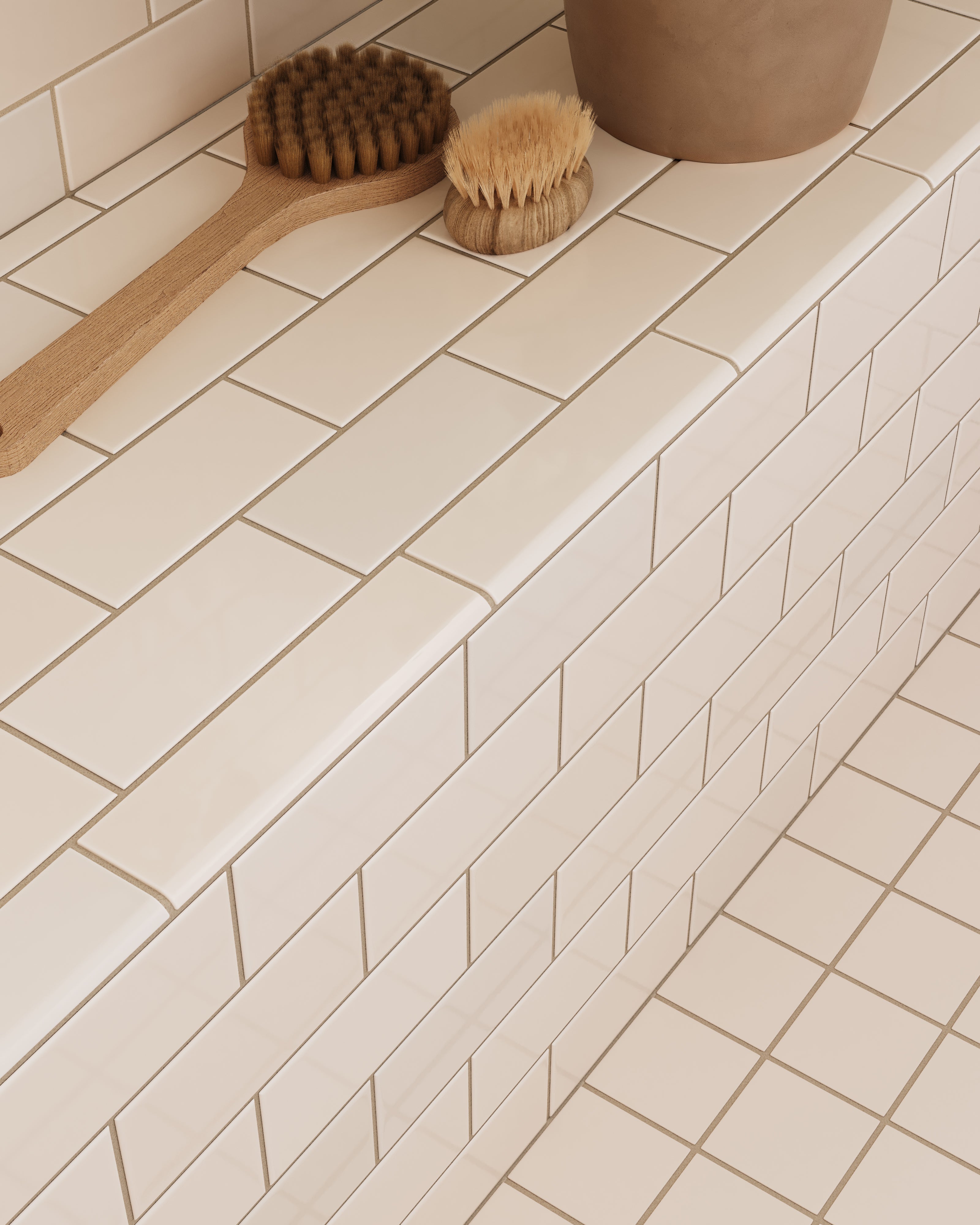 3x6 Natural Press Ceramic Tile in Full Sail Gloss
