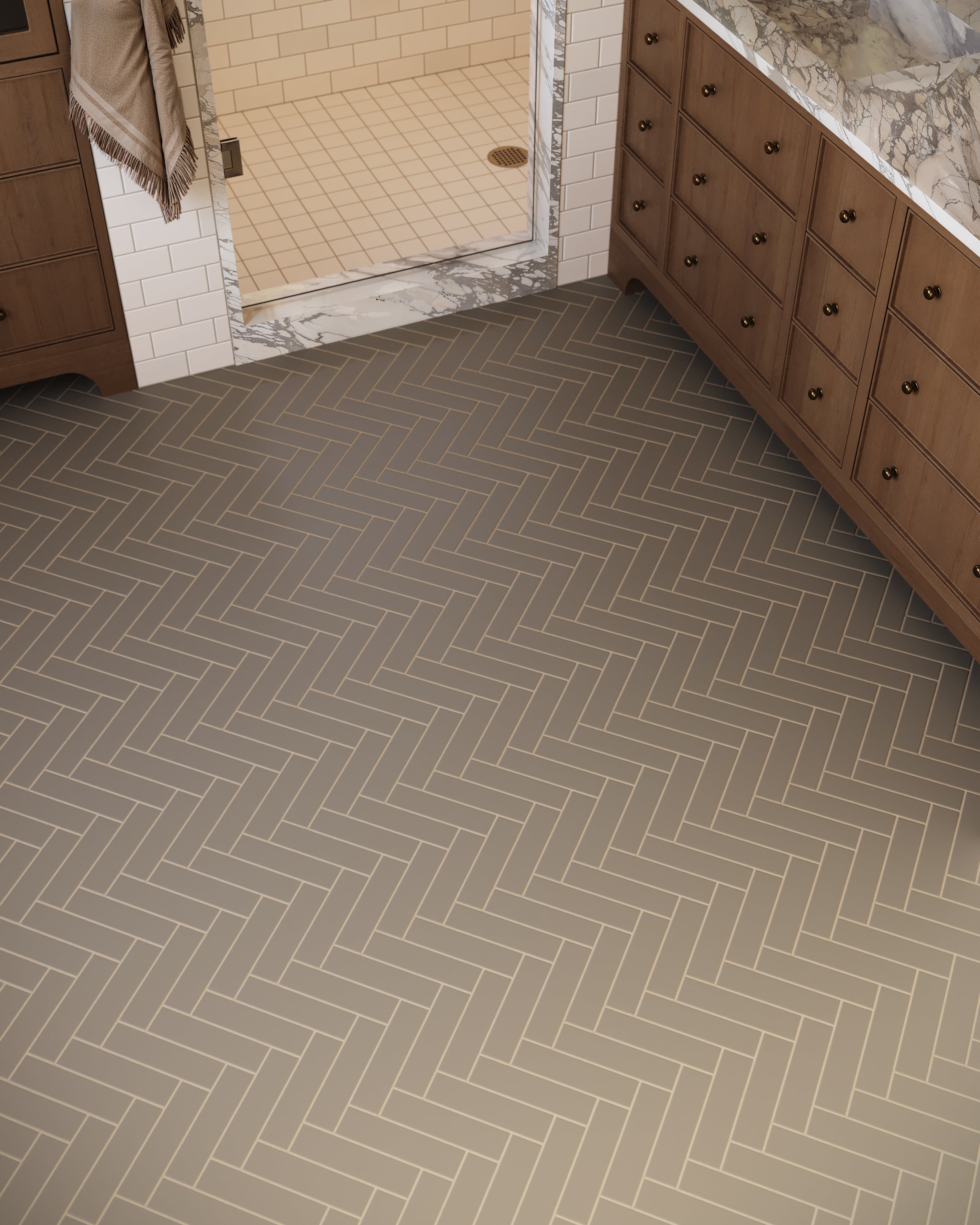 Quick Ship 2x8 Natural Press Tile in Sawtooth Matte