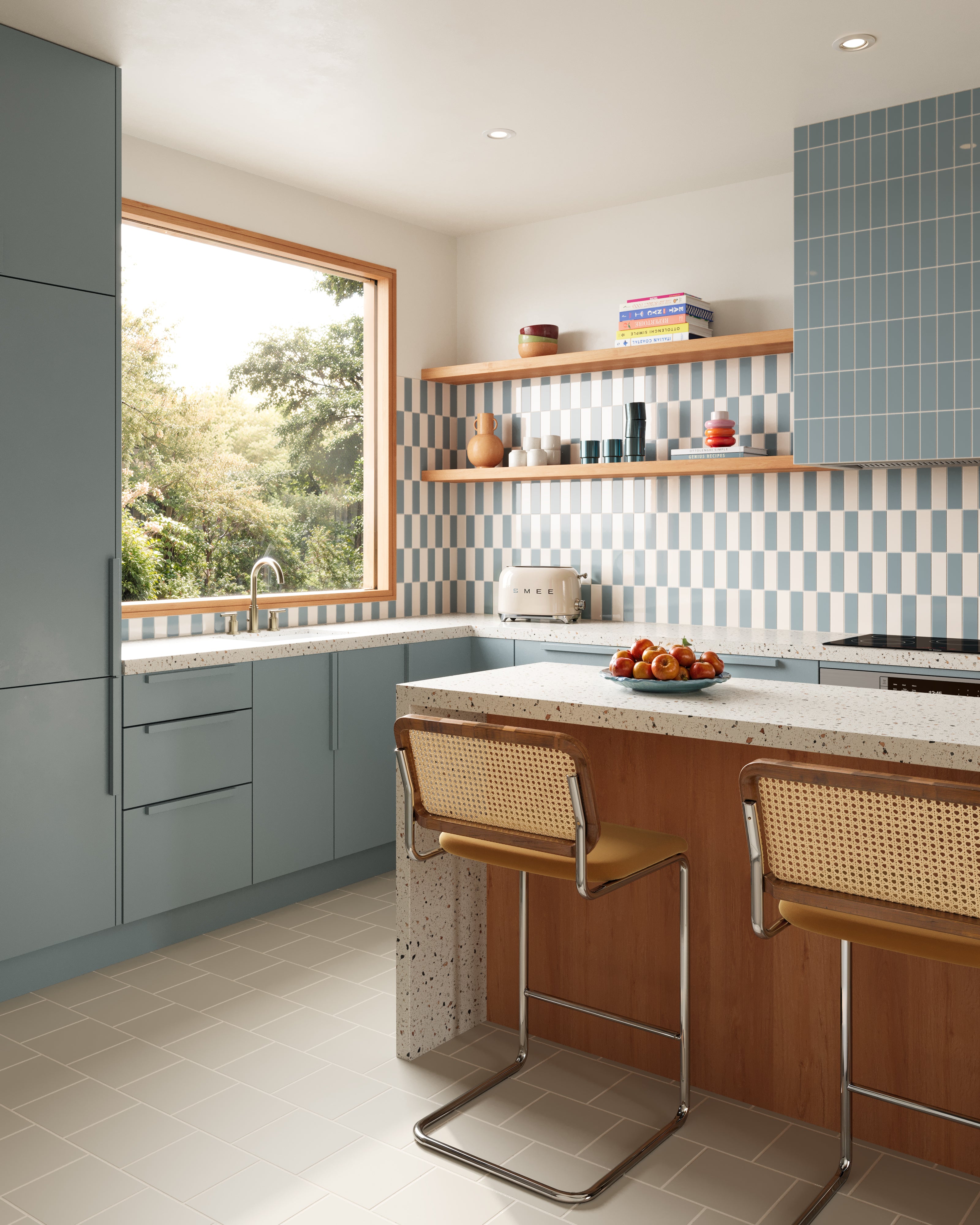 2x6 Natural Press Ceramic Tile in North Fork Gloss