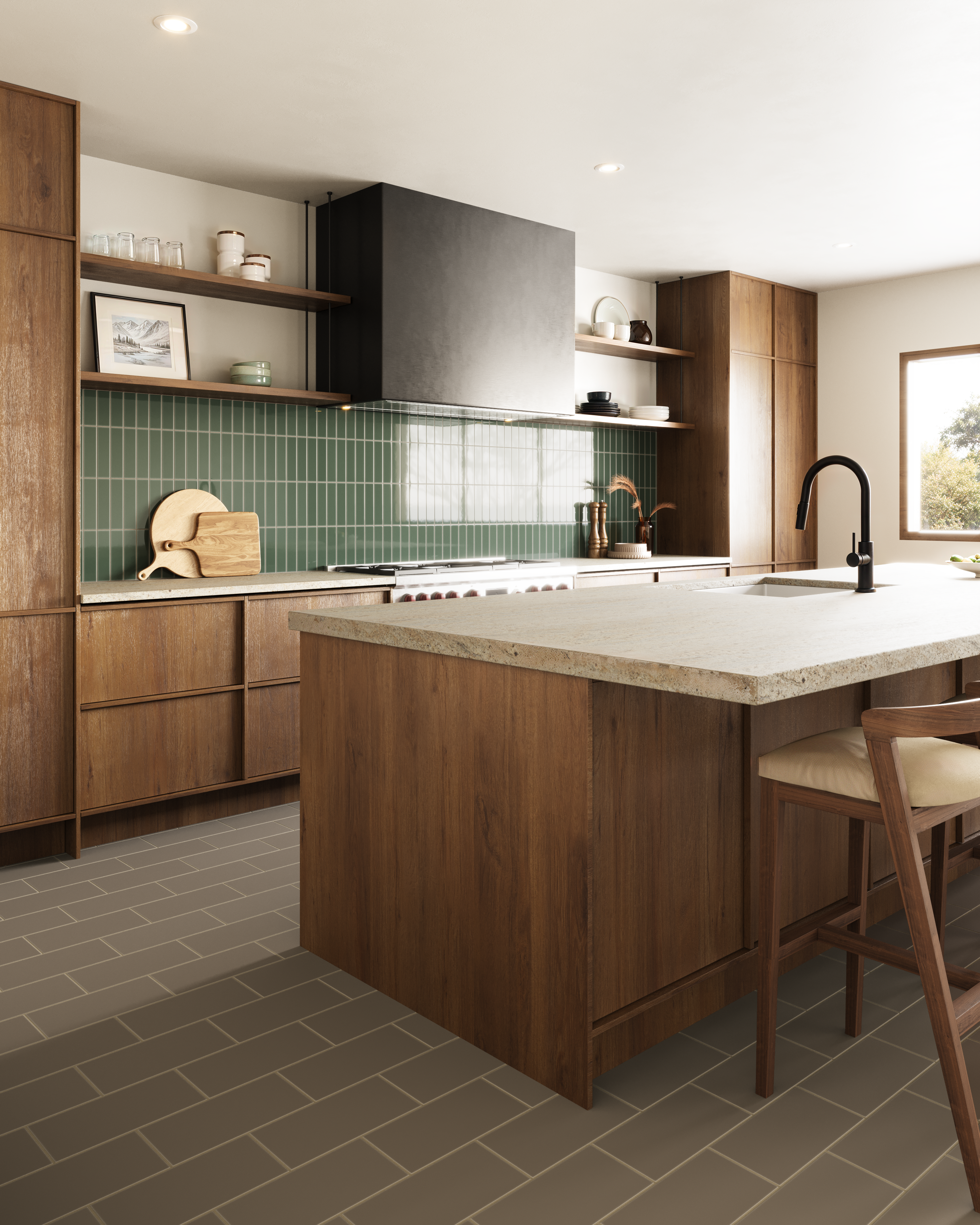 2x8 Natural Press Tile in San Juan Gloss