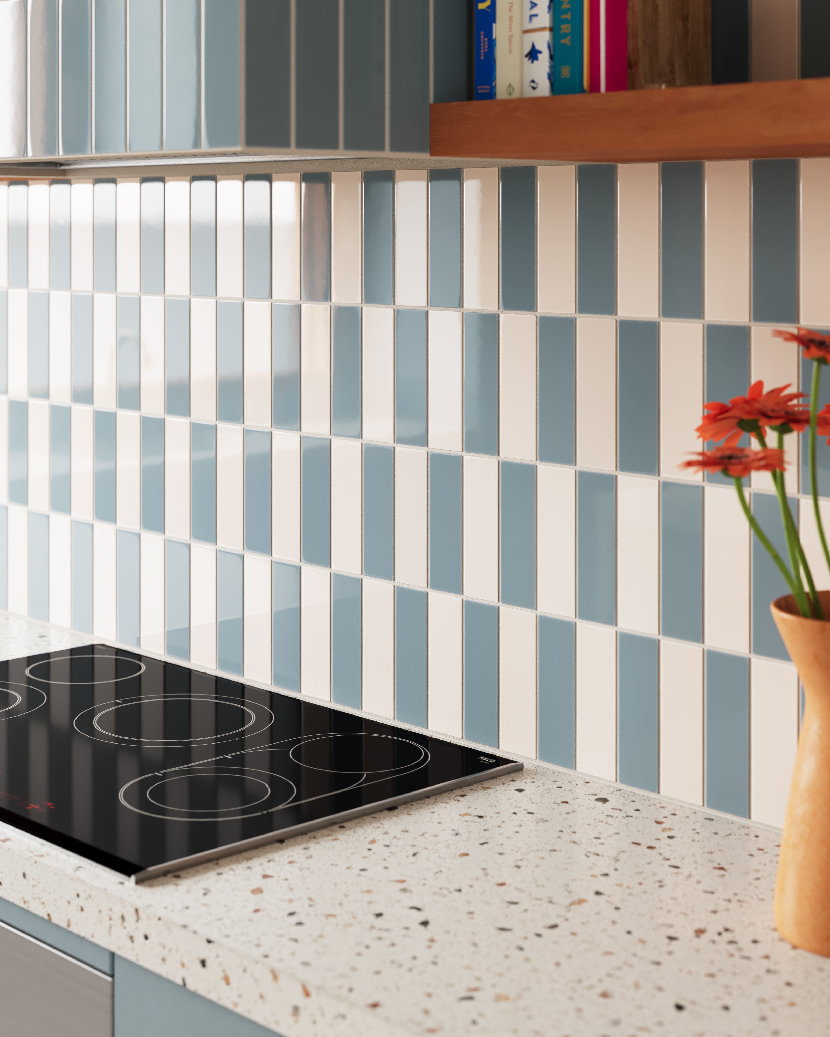 2x6 Natural Press Ceramic Tile in North Fork Gloss
