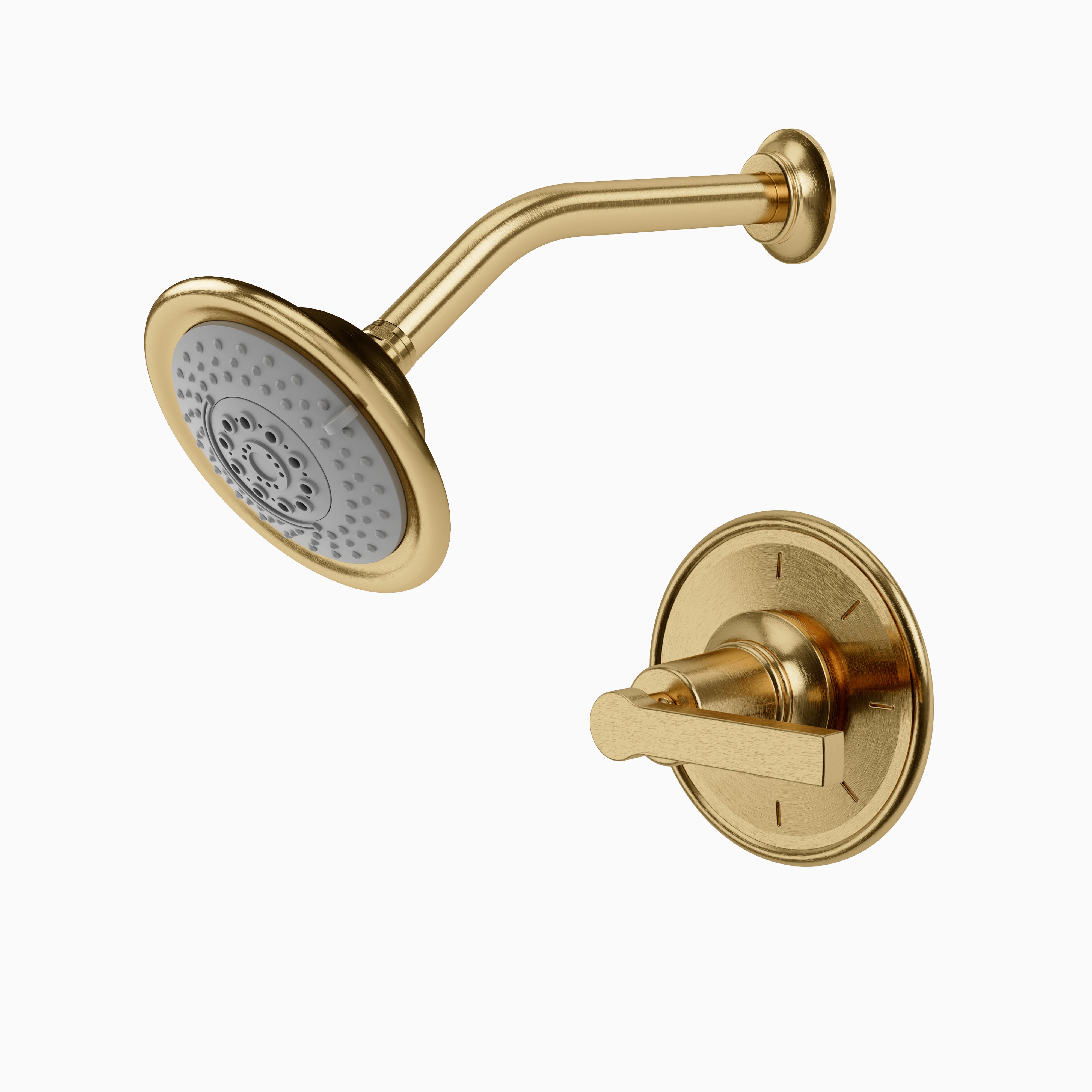 Emerson Pressure Balance Shower - Lever Handle in Satin Brass