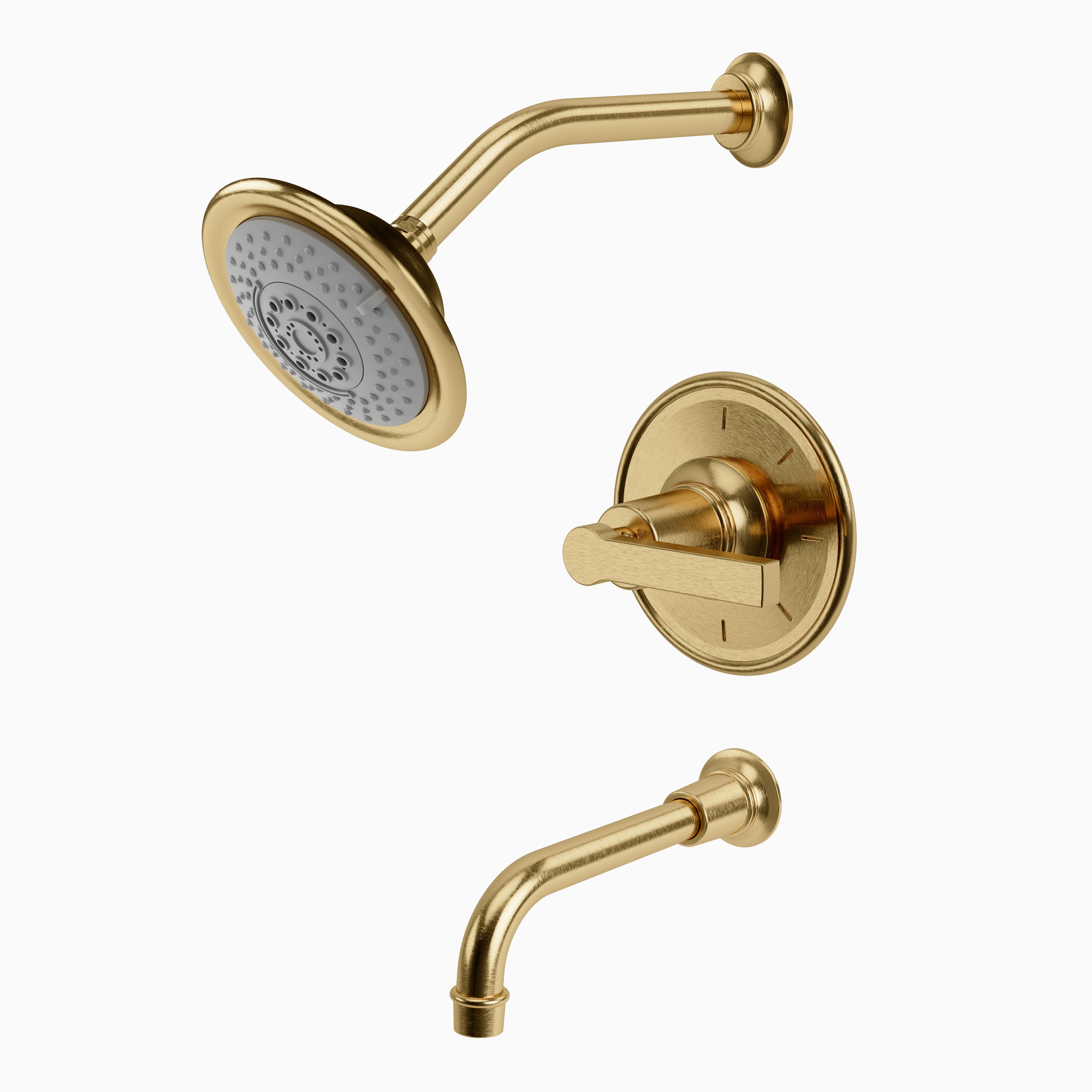 Emerson Pressure Balance Tub/ Shower - Lever Handle in Satin Brass
