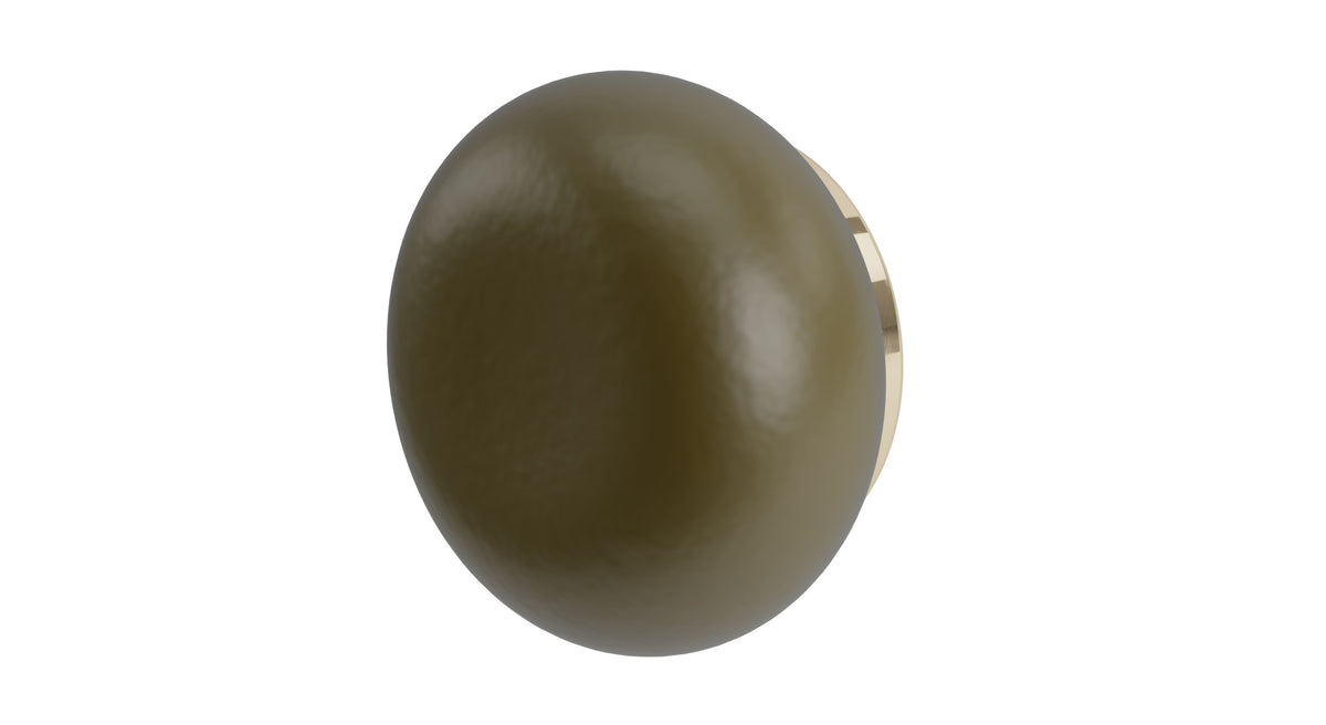 Foundry One Handle Wall Mount Diverter/Volume Control Shower Trim with Pebble Ceramic Knob Handle in Polished Brass