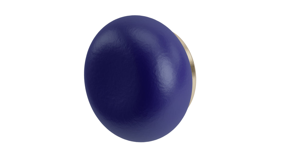 Foundry One Handle Wall Mount Diverter/Volume Control Shower Trim with Pebble Ceramic Knob Handle in Satin Brass