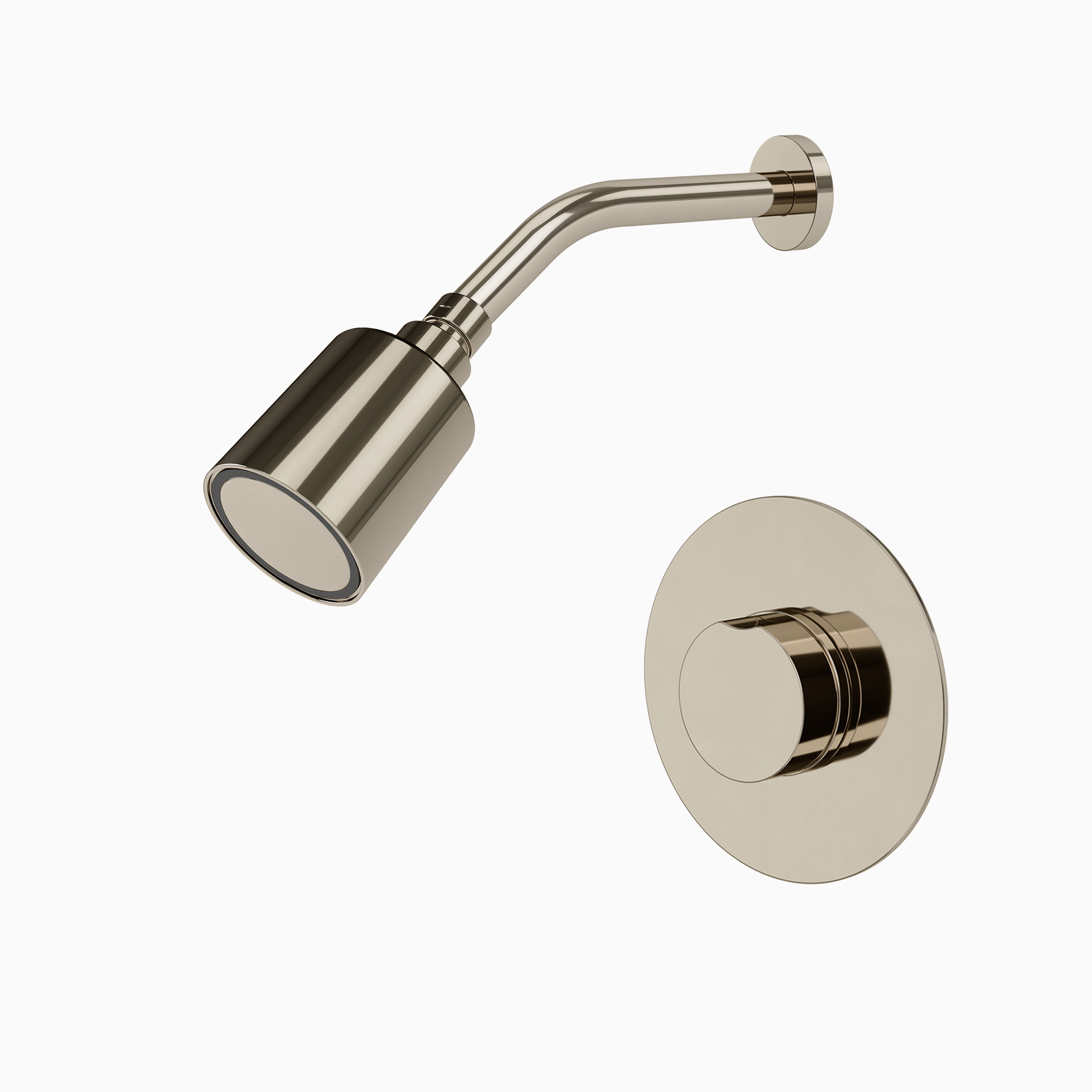 Foundry Pressure Balance Shower - Knob Handle in Polished Nickel
