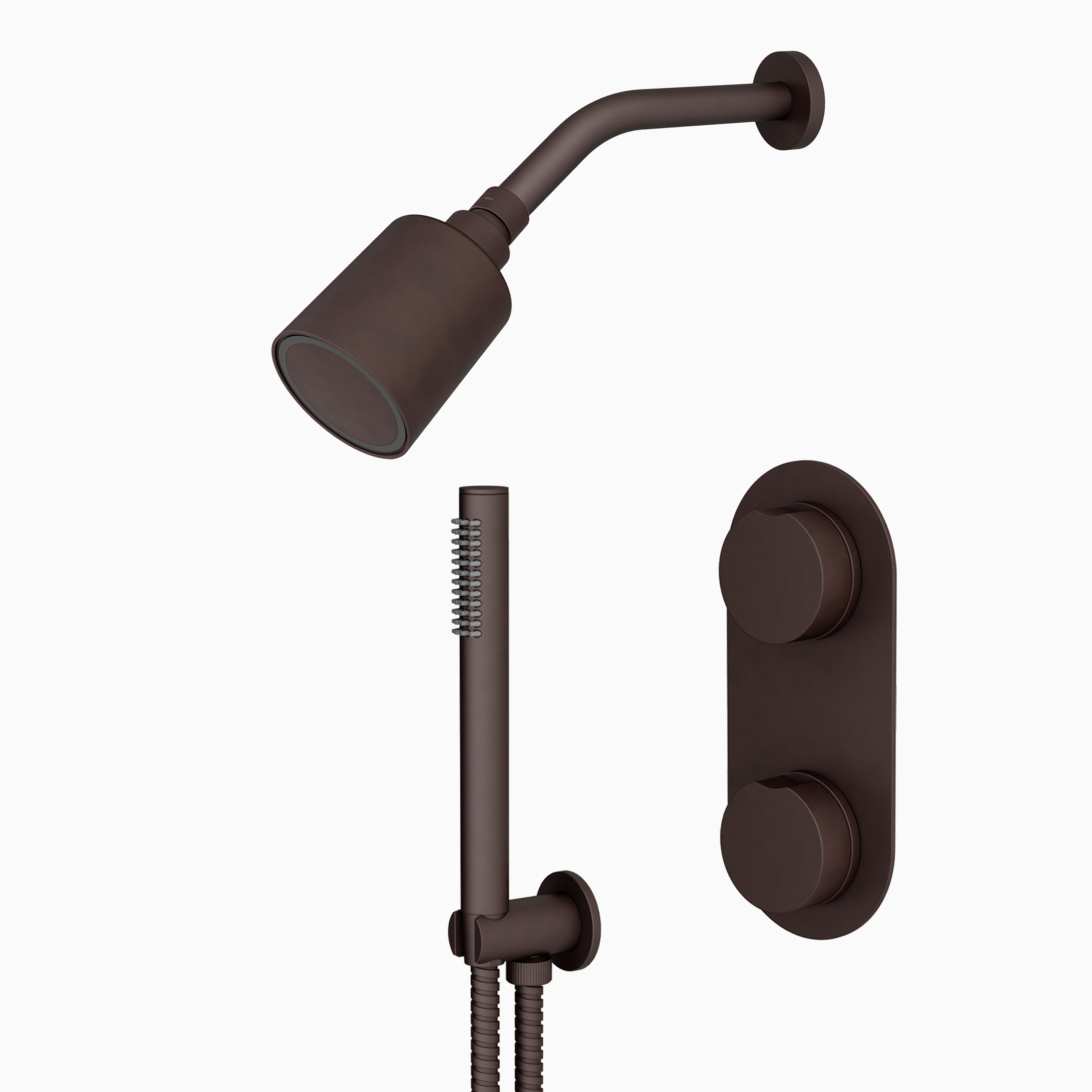 Foundry Thermostatic Shower/ Handshower - Knob Handle in Architectural Copper