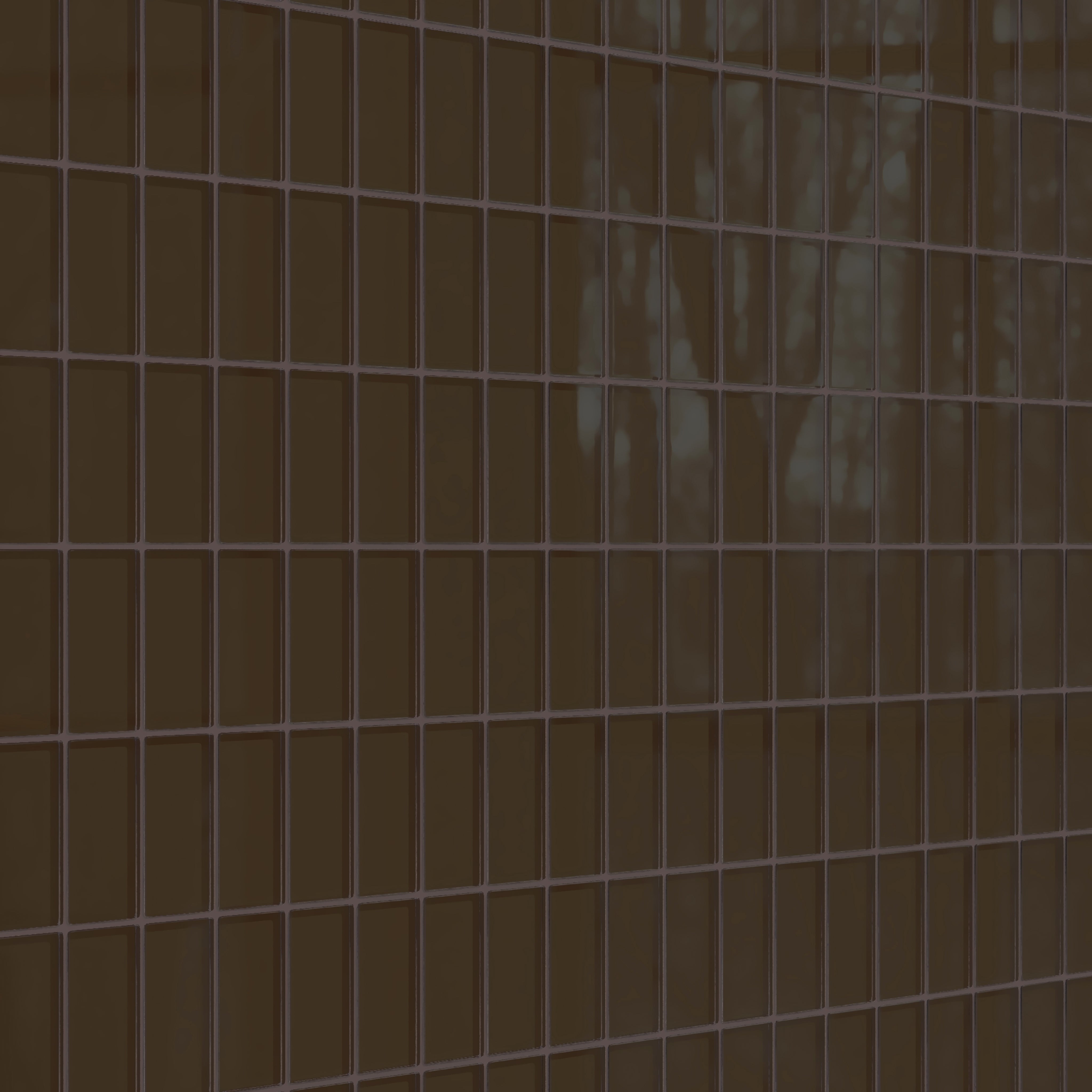 2x4 Straight Set Sheeted Glass Mosaic Tile in Osprey Gloss