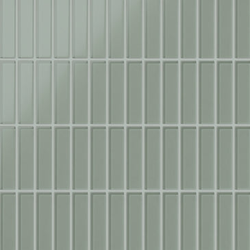 1x4 Straight Set Sheeted Glass Mosaic Tile in Hummingbird Matte