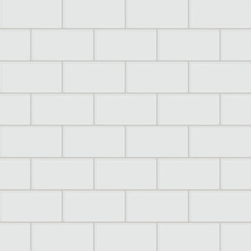 3x6 Glass Tile in Egret Gloss