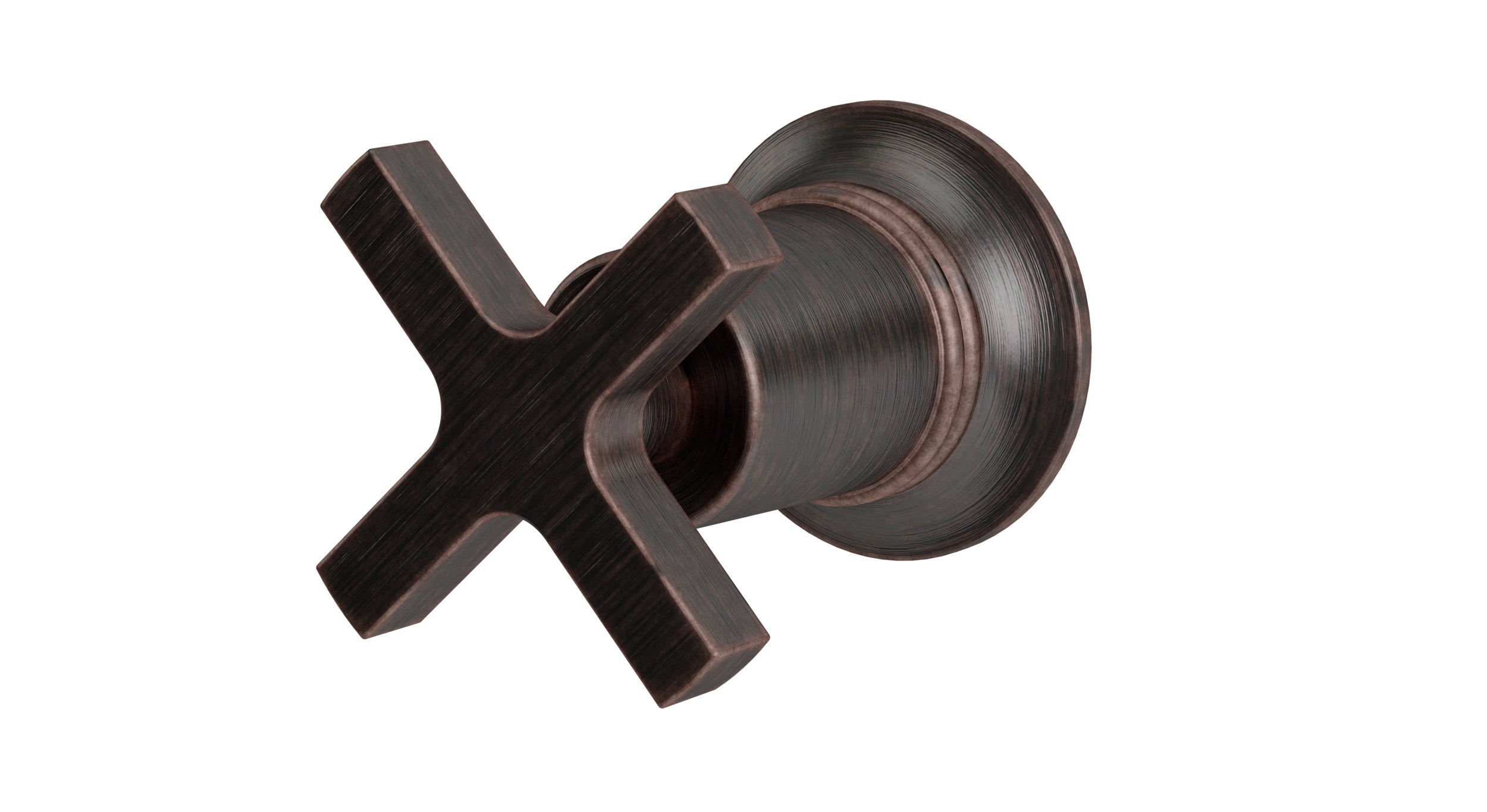 Emerson One Handle Wall Mount Diverter/Volume Control Shower Trim with Classic Cross Handle in Antique Bronze