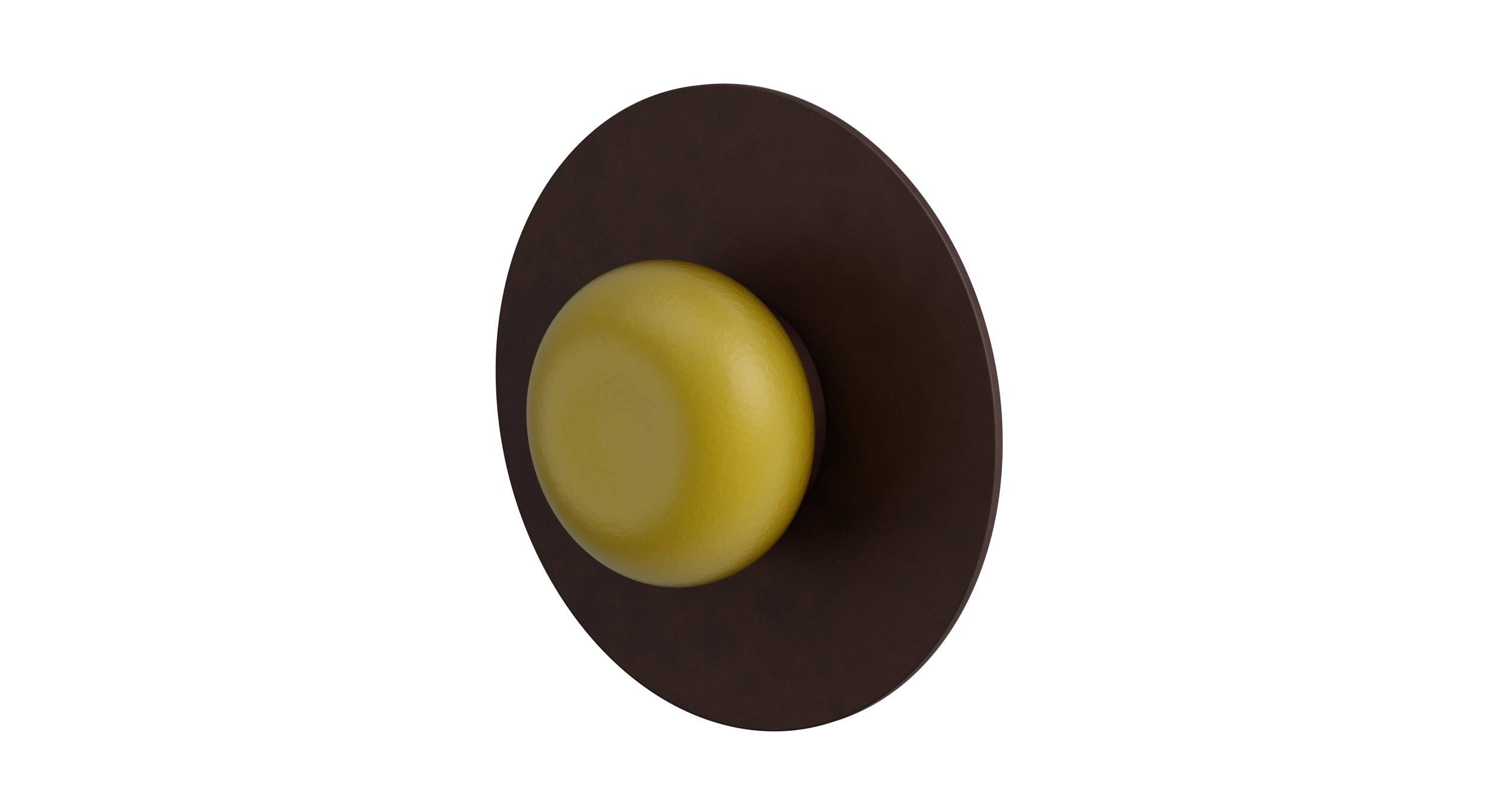 Foundry One Handle Wall Mount Shower Trim with Pebble Ceramic Knob Handle in Architectural Copper