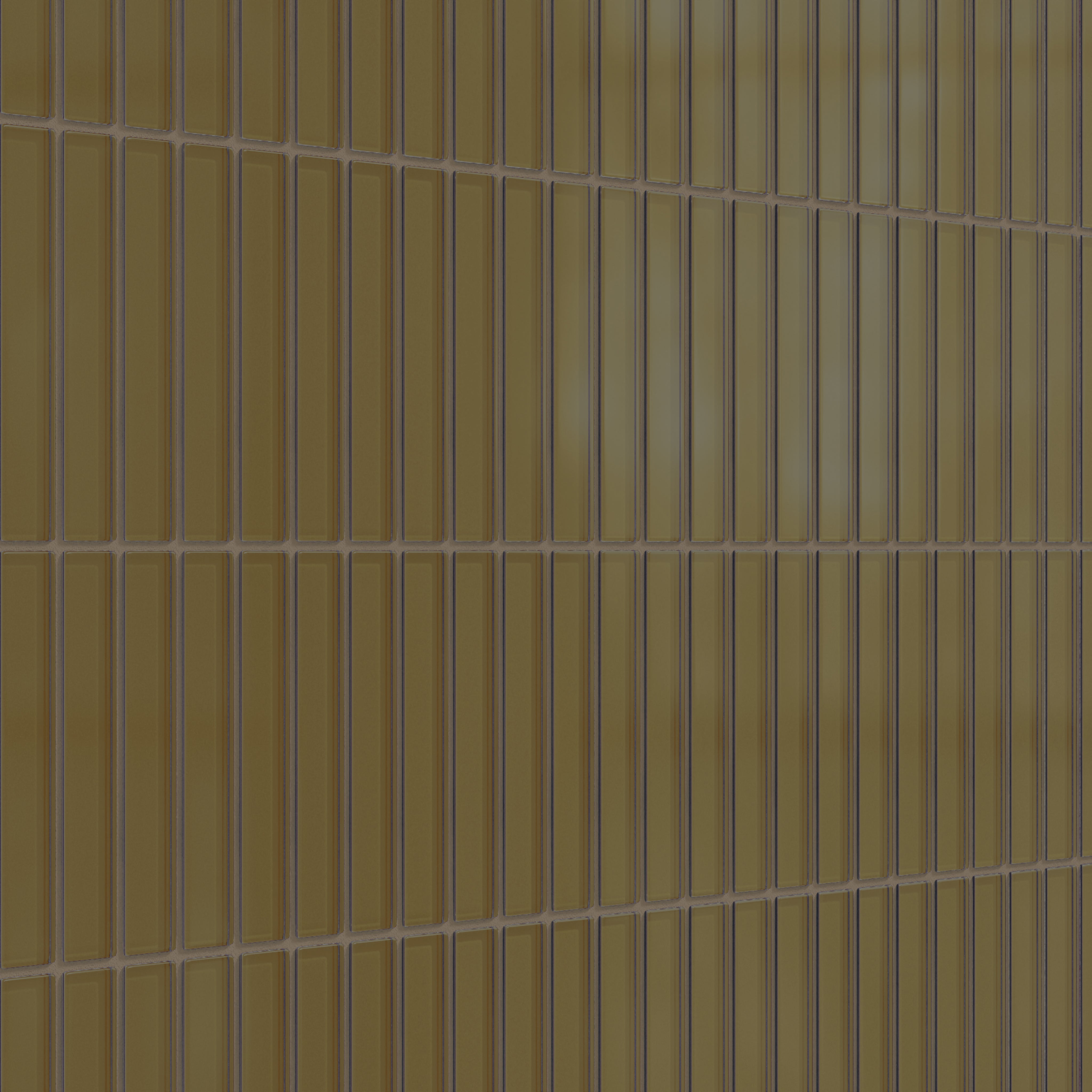 1x6 Straight Set Sheeted Glass Mosaic Tile in Merlin Matte