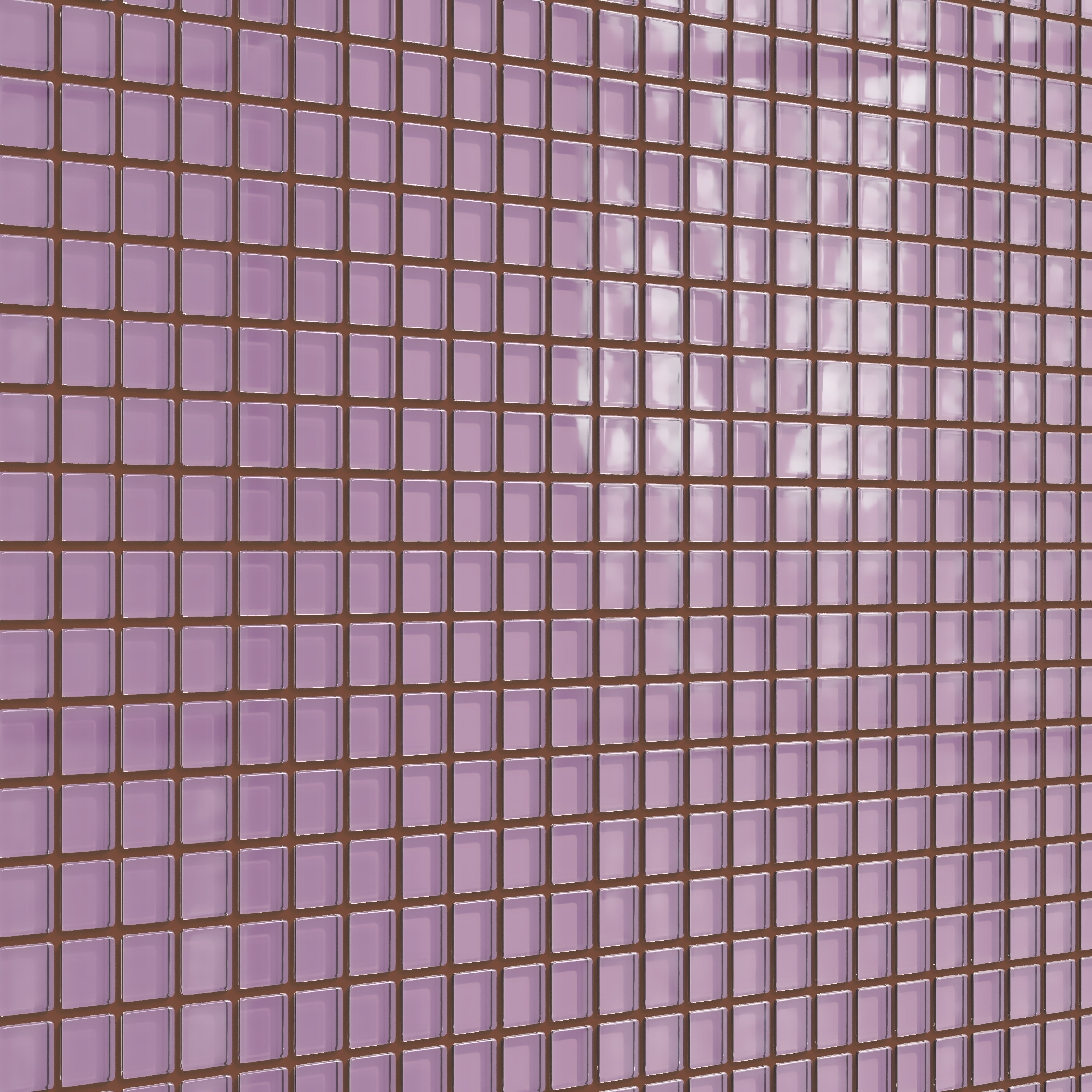 1x1 Straight Set Sheeted Glass Mosaic Tile in Waxbill Gloss