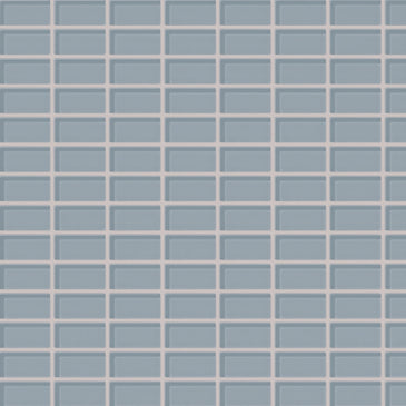 1x2 Straight Set Sheeted Glass Mosaic Tile in Pinyon Jay Gloss