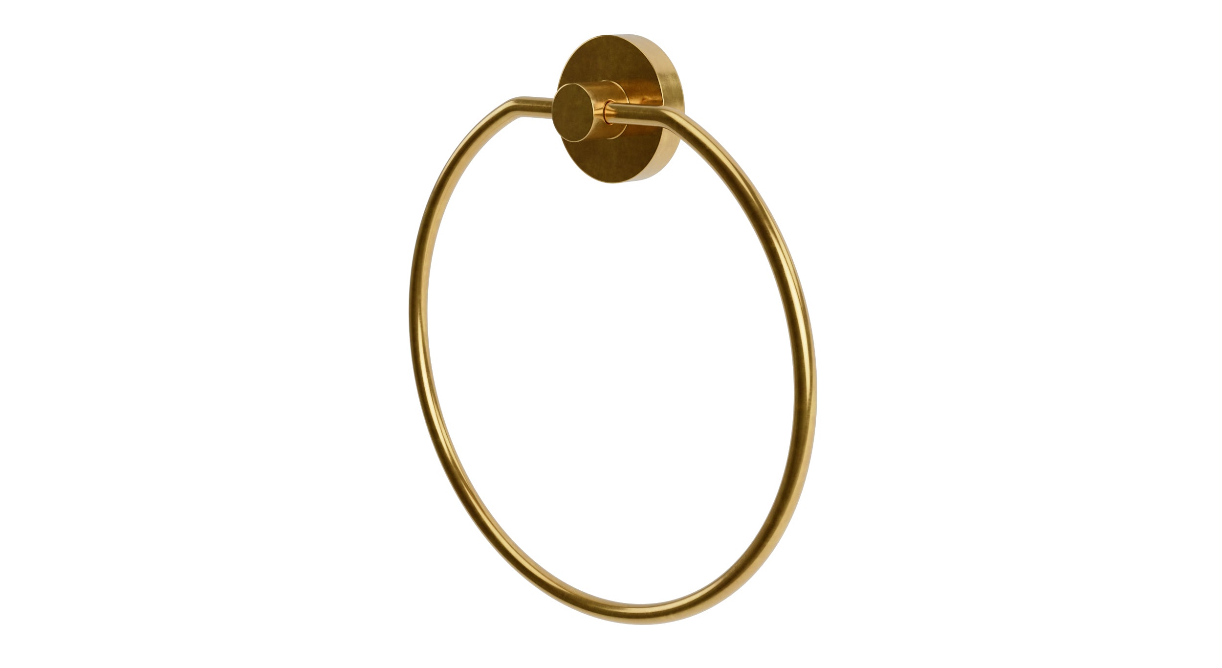 Flatiron Towel Ring in French Brass