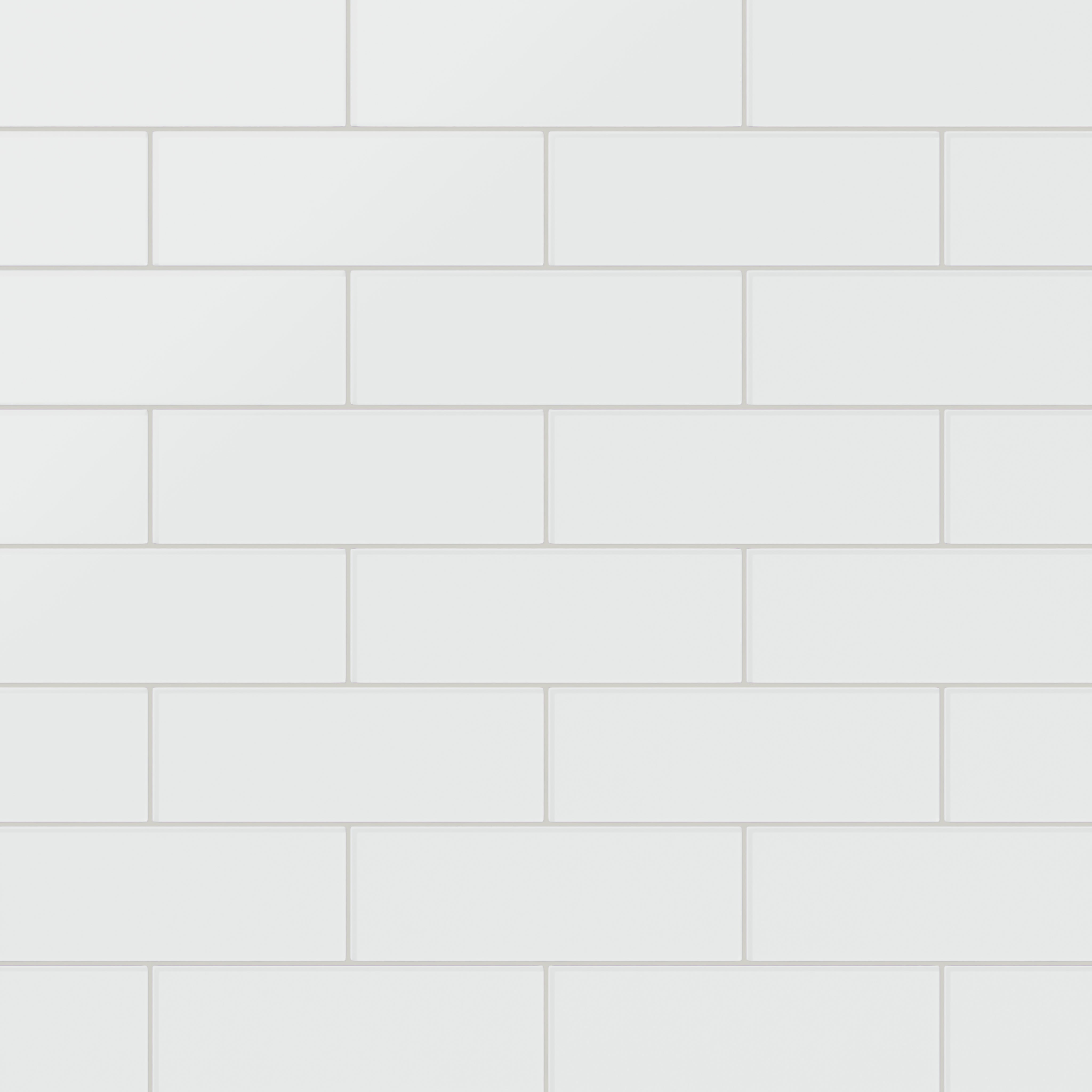 4x12 Glass Tile in Egret Matte