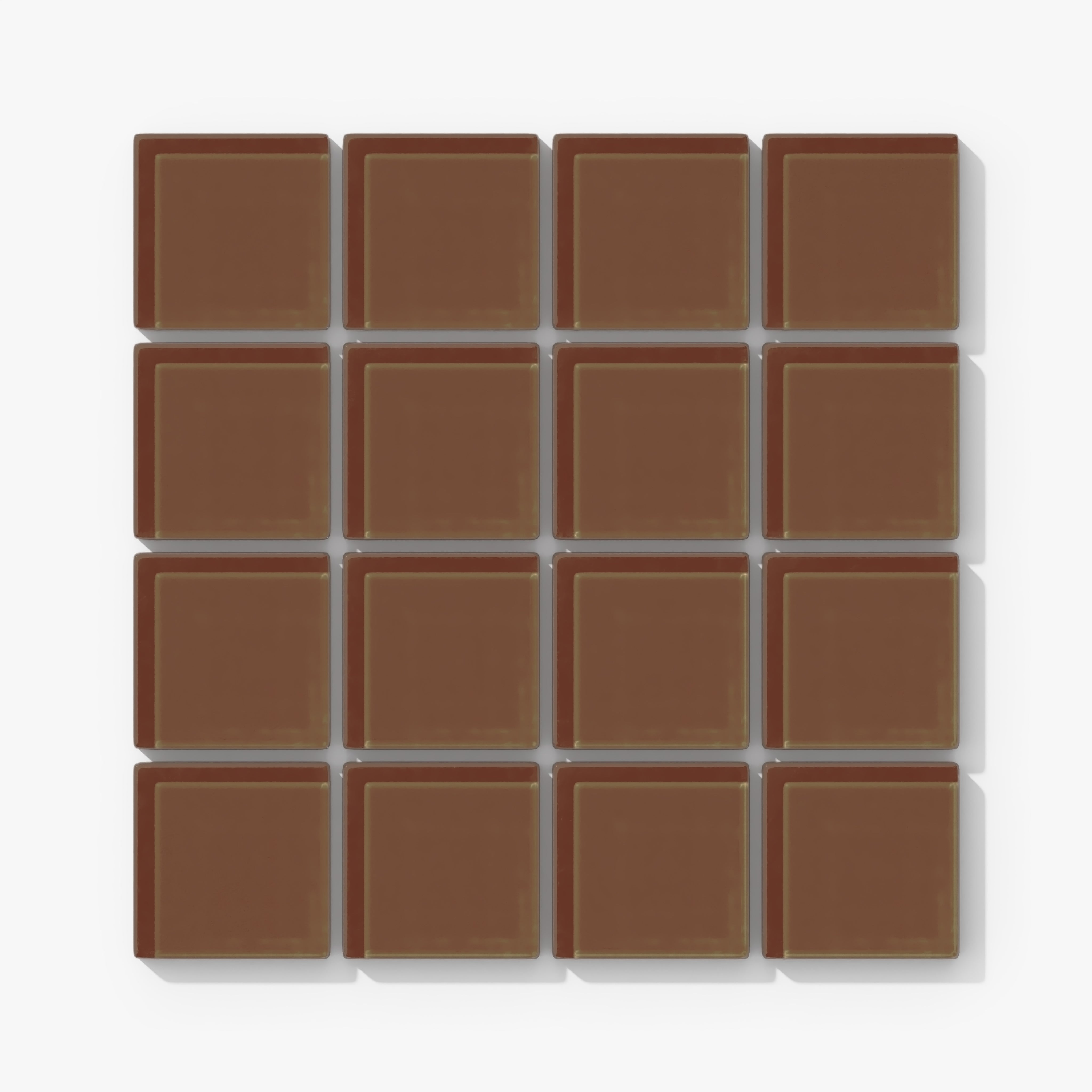 2x2 Straight Set Sheeted Glass Mosaic Tile in Kestrel Gloss