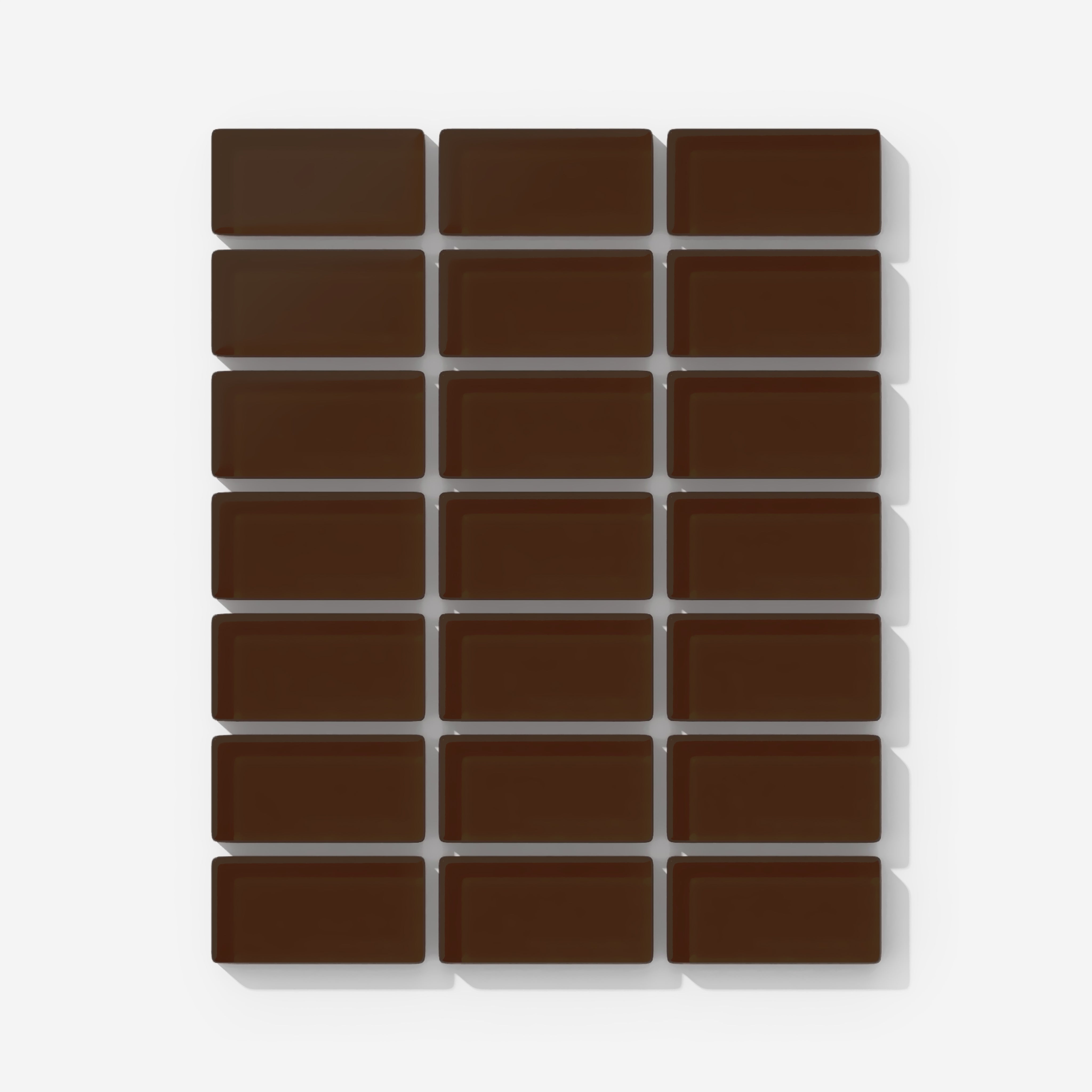 1x2 Straight Set Sheeted Glass Mosaic Tile in Thrasher Matte