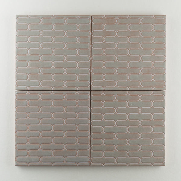 8x8 Handpainted Tile Dolce in Cool Motif