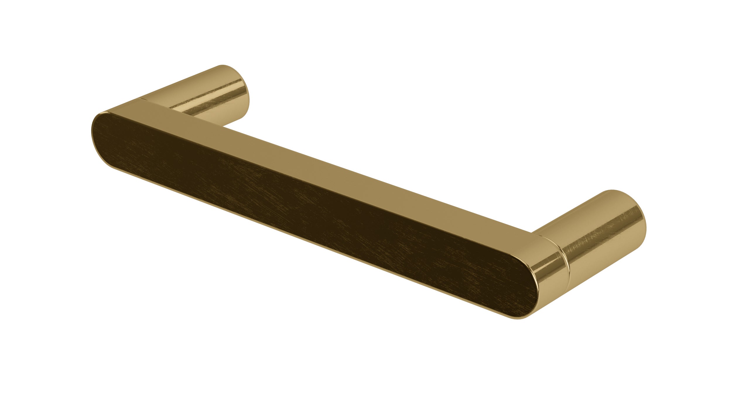 Foundry Cabinet Pull 4" in Uncoated Polished Brass