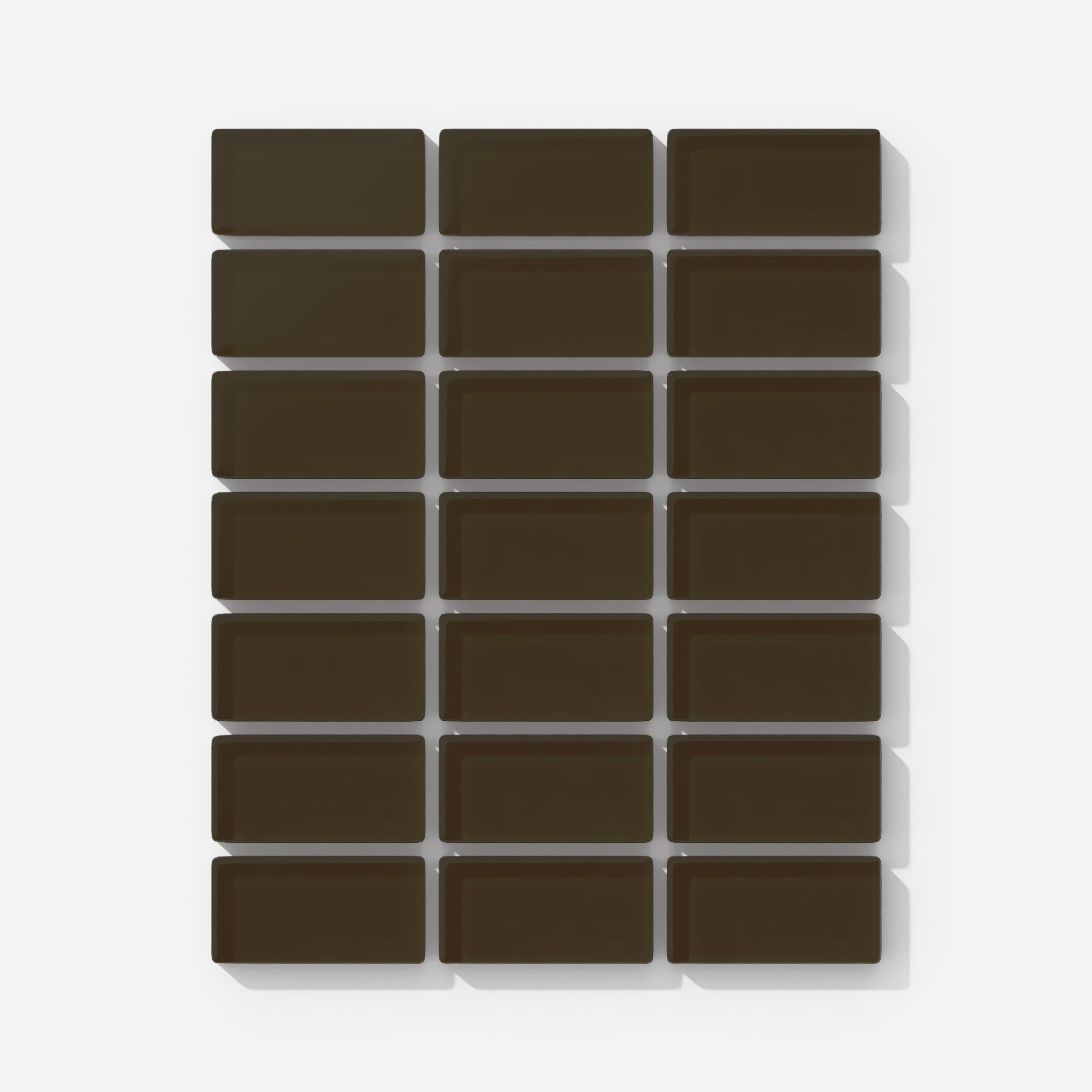 1x2 Straight Set Sheeted Glass Mosaic Tile in Osprey Matte