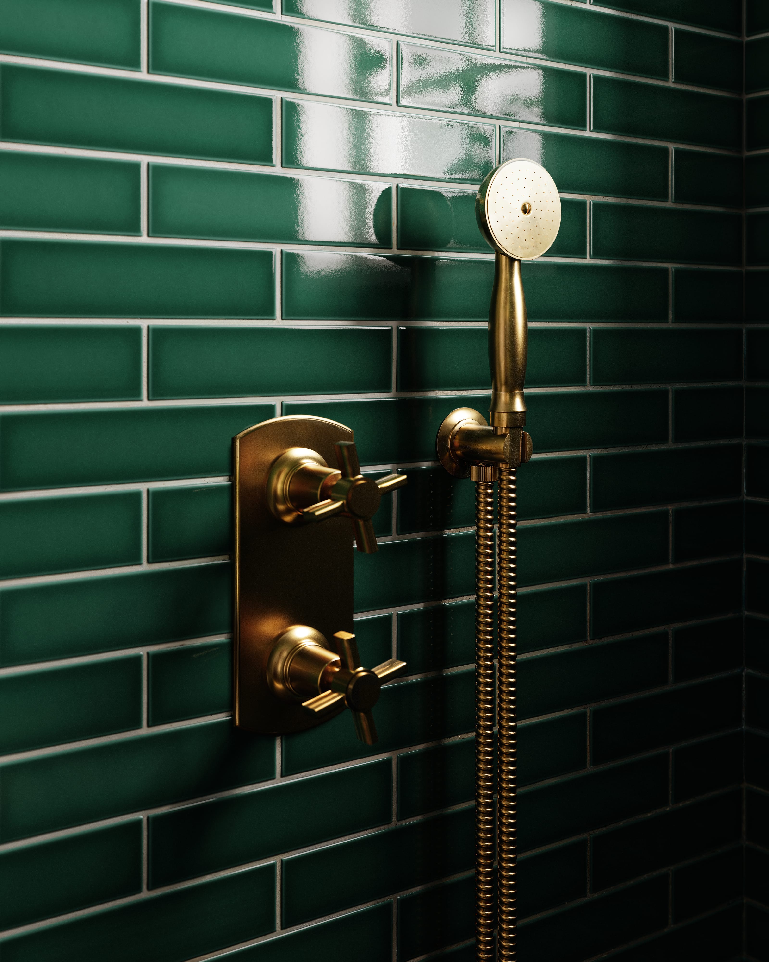 2x8 Original Ceramic Tile in Evergreen Gloss