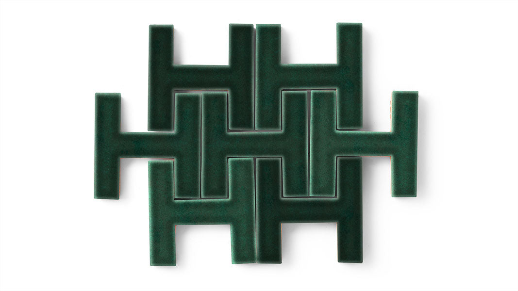 Chaine Homme Original Ceramic Tile in Evergreen Gloss