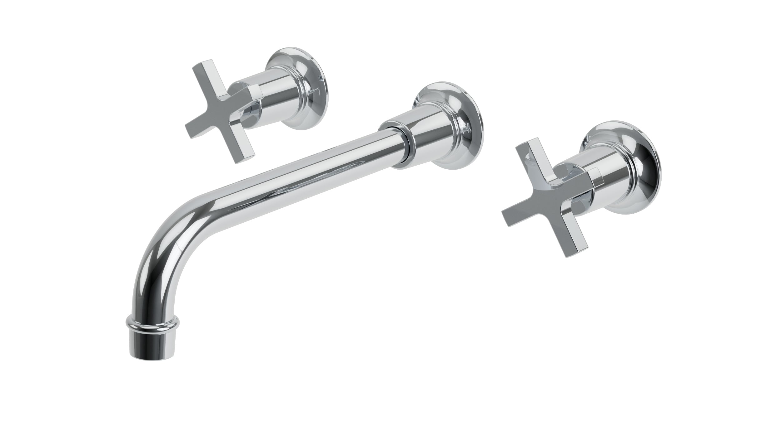 Emerson Two Handle Wall Mount 10" Lavatory Faucet with Classic Cross Handles