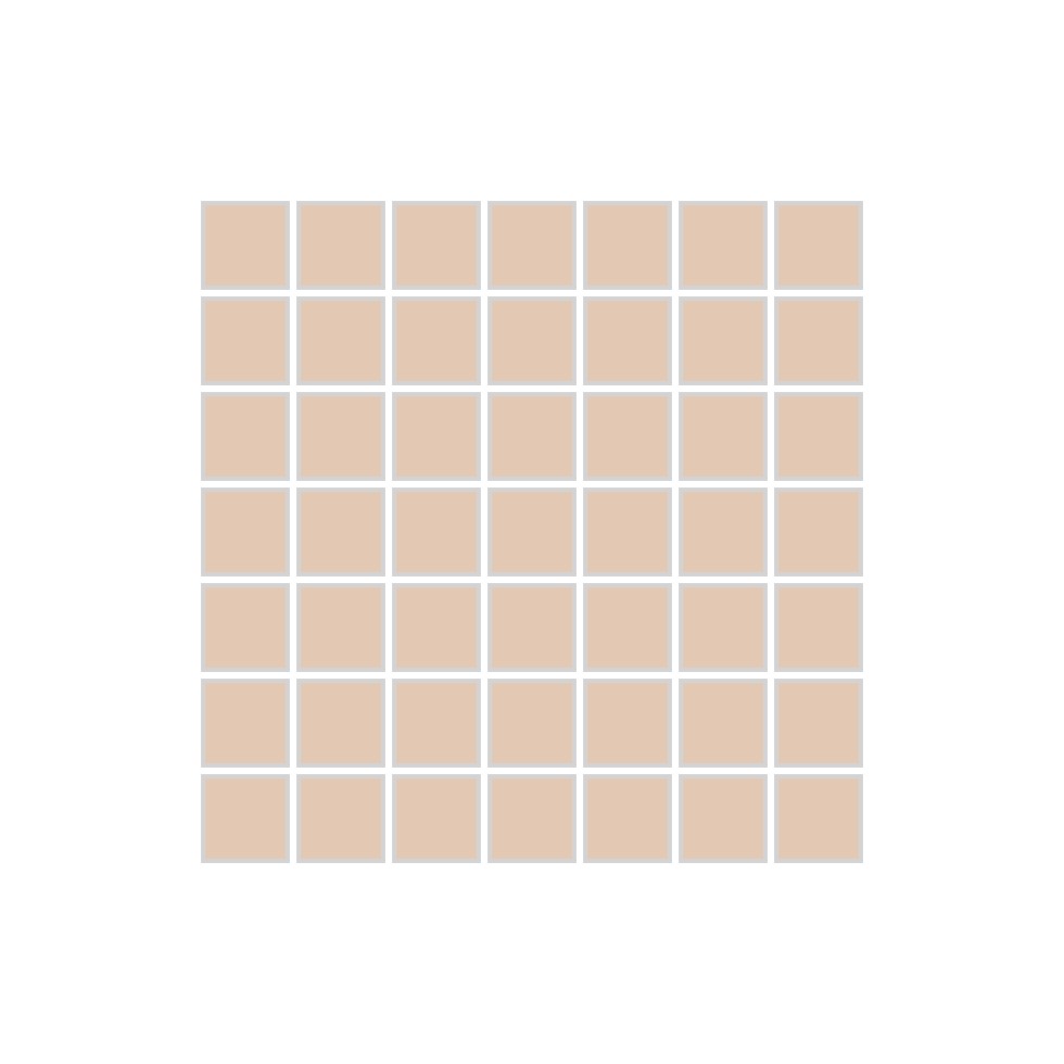1x1 Straight Set Sheeted Original Ceramic Mosaic Tile in Tumbleweed Gloss