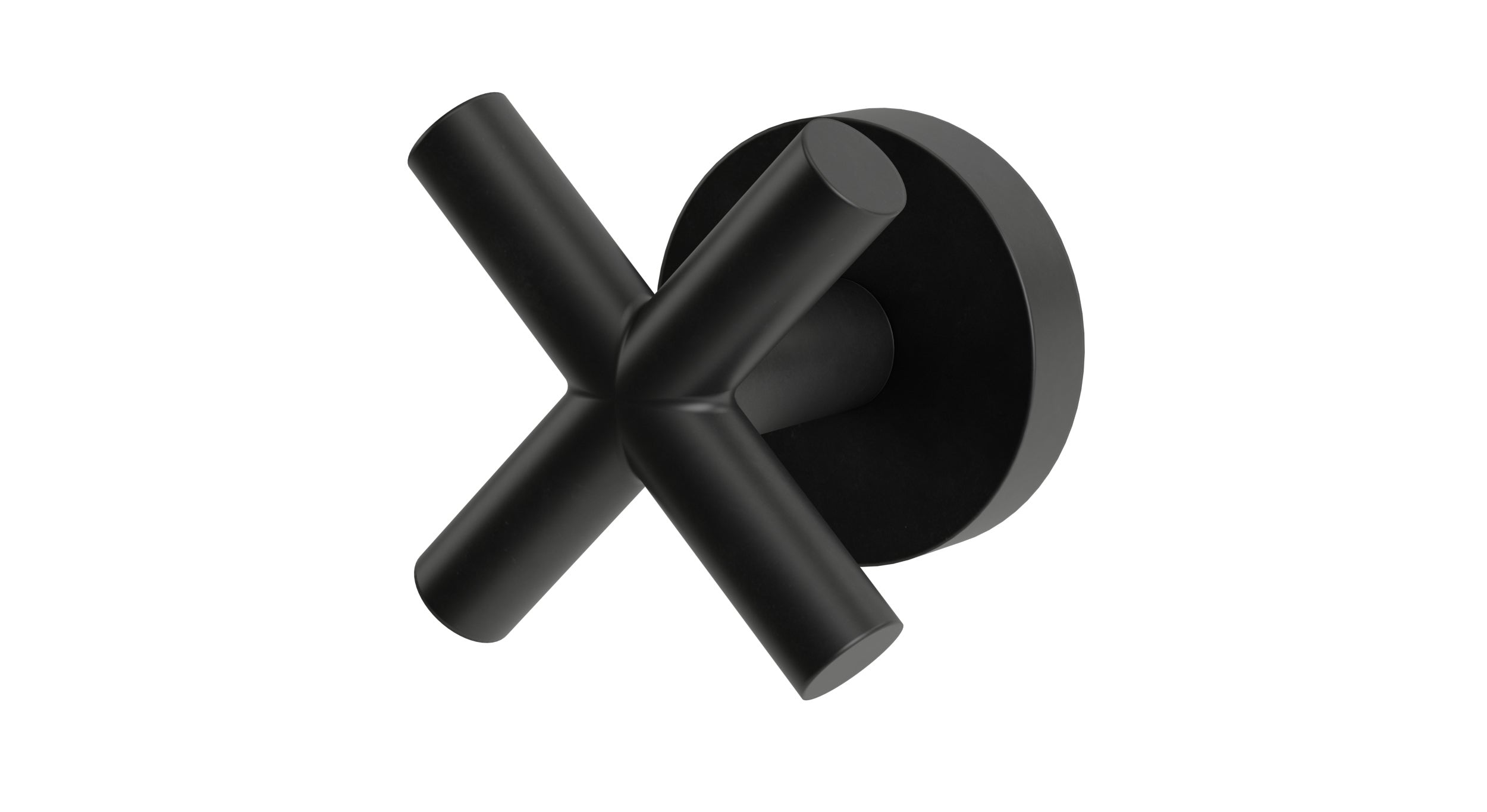 Contour One Handle Wall Mount Diverter/Volume Control Shower Trim with Soft Cross Handle in Oil Rubbed Bronze