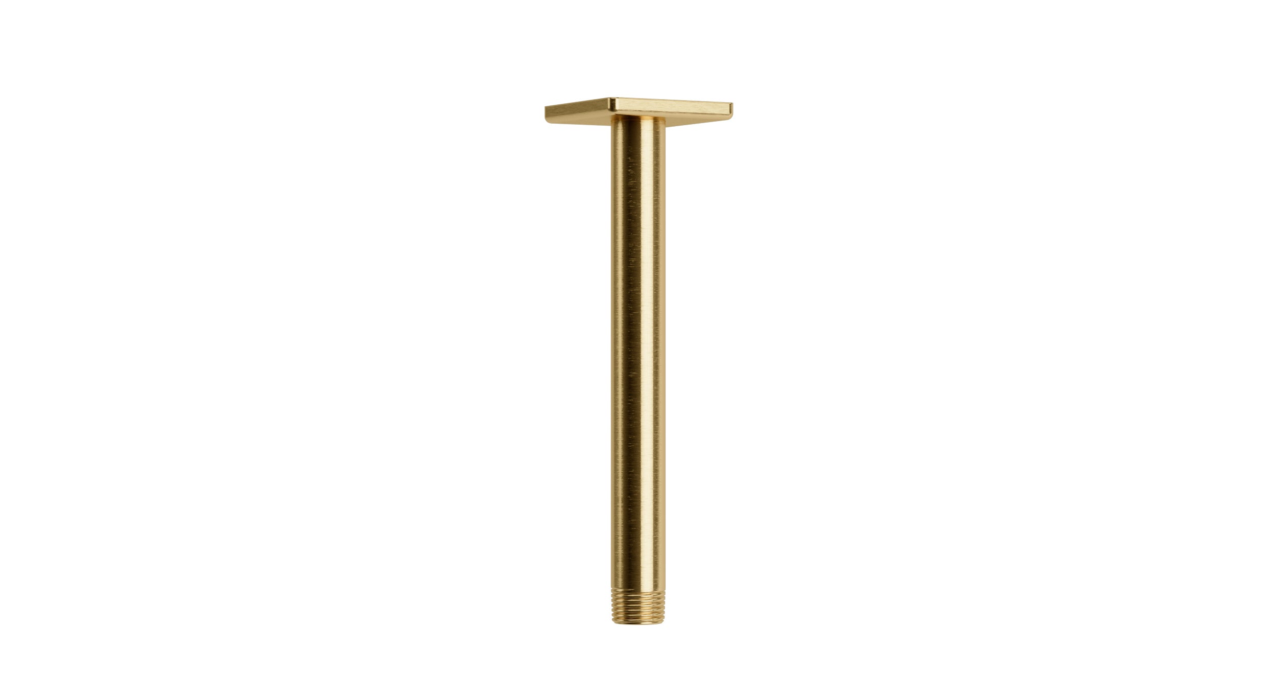Flatiron 8" Straight Shower Arm with Flange in Satin Brass