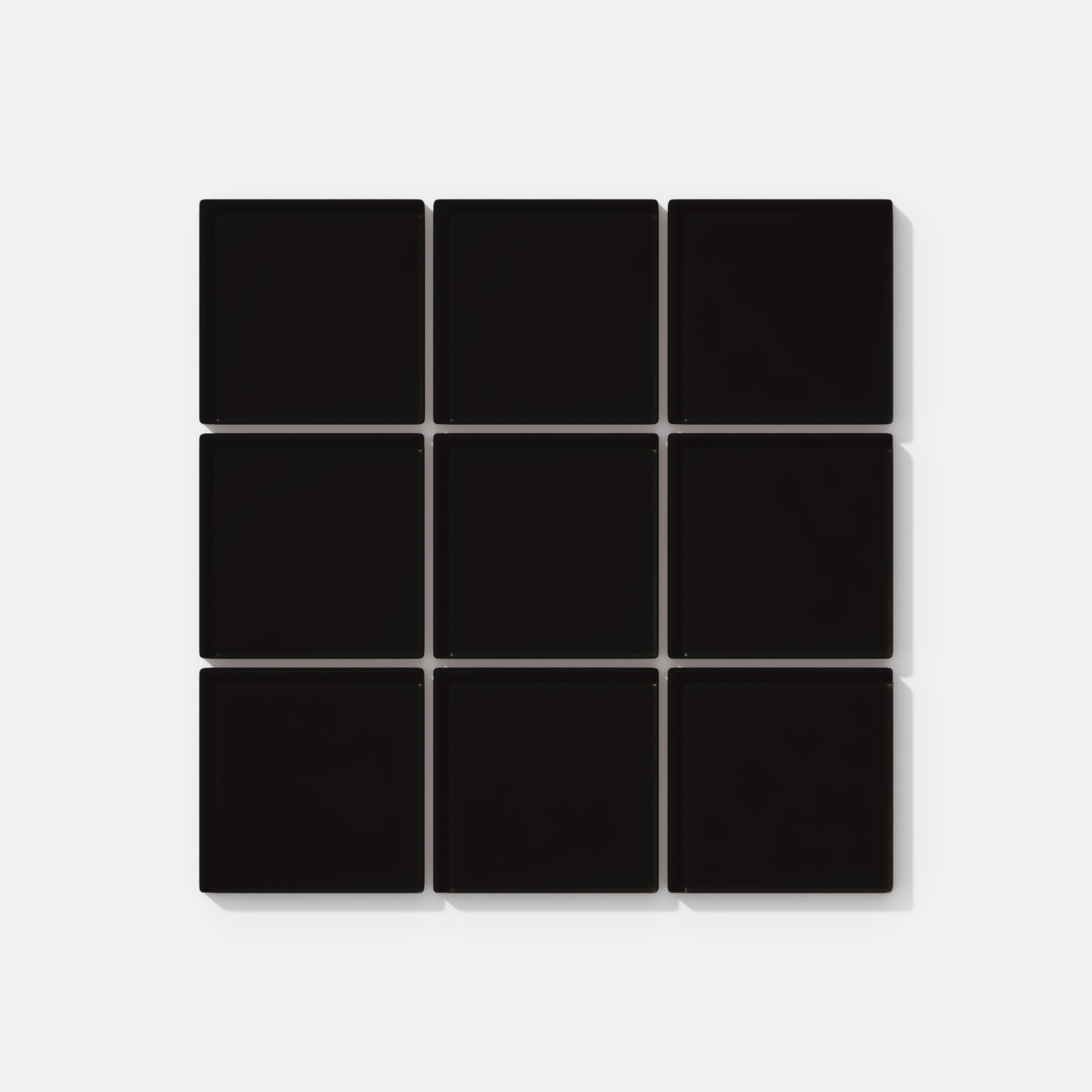 3x3 Straight Set Sheeted Glass Mosaic Tile in Condor Gloss