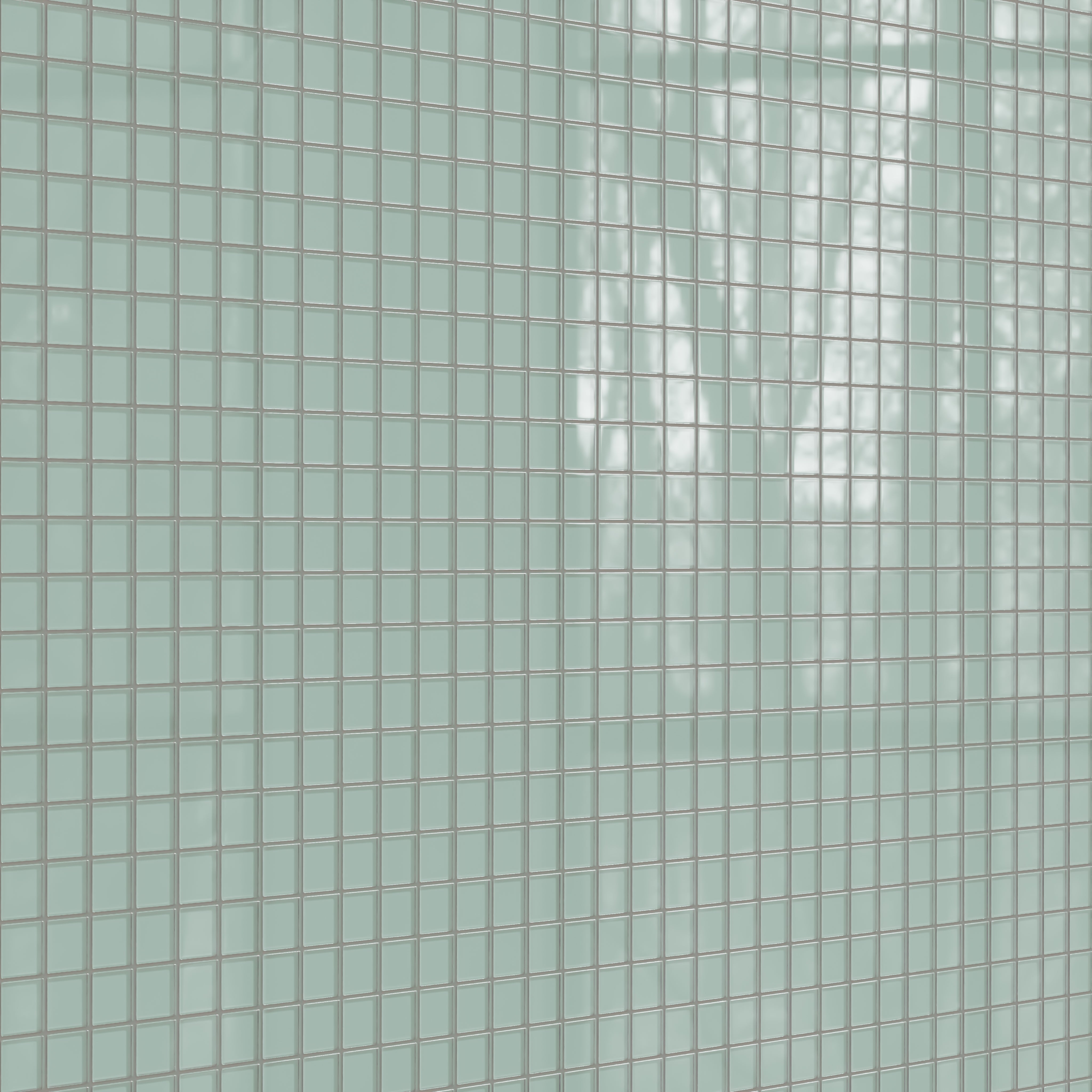 2x2 Straight Set Sheeted Glass Mosaic Tile in Kingfisher Gloss