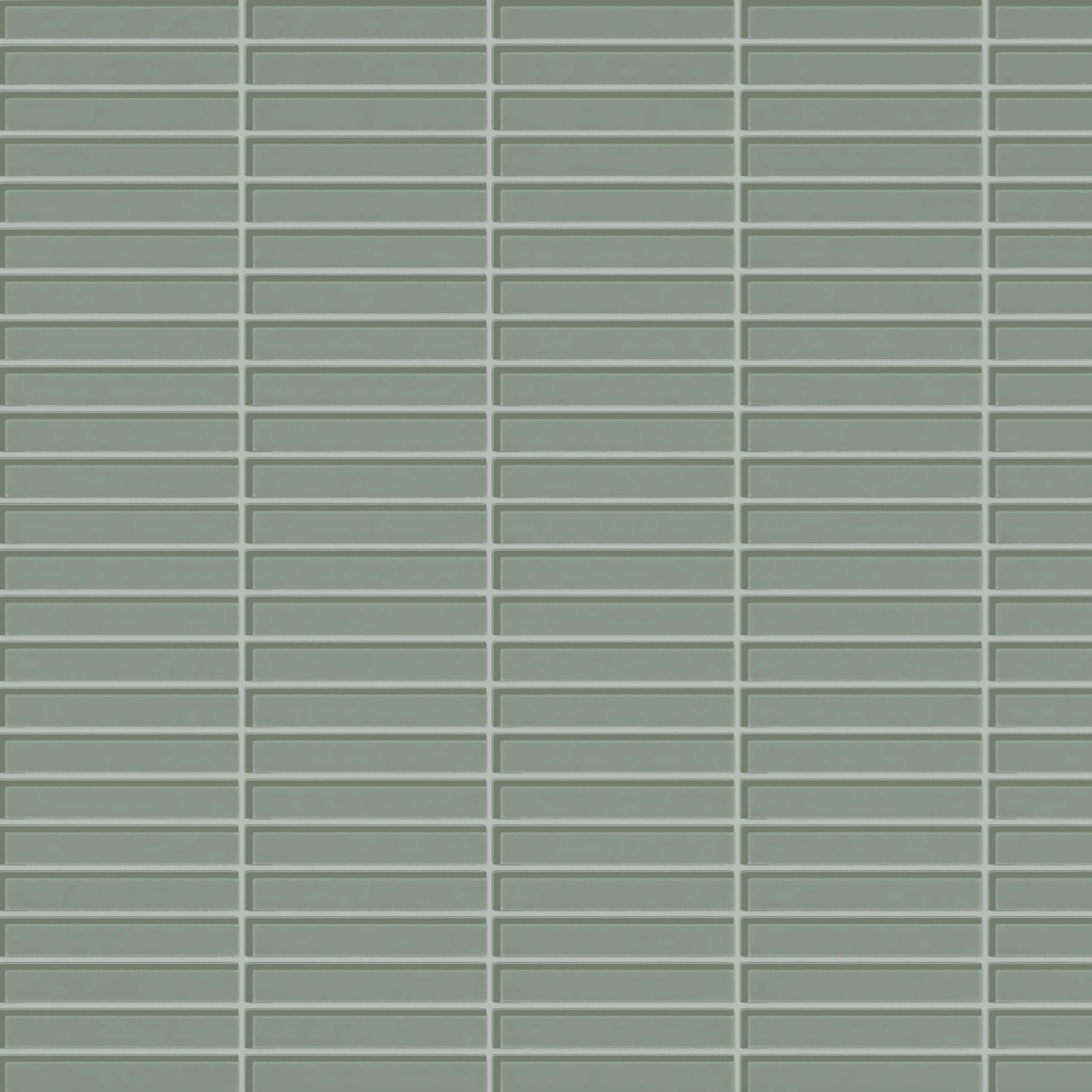 1x6 Straight Set Sheeted Glass Mosaic Tile in Hummingbird Gloss