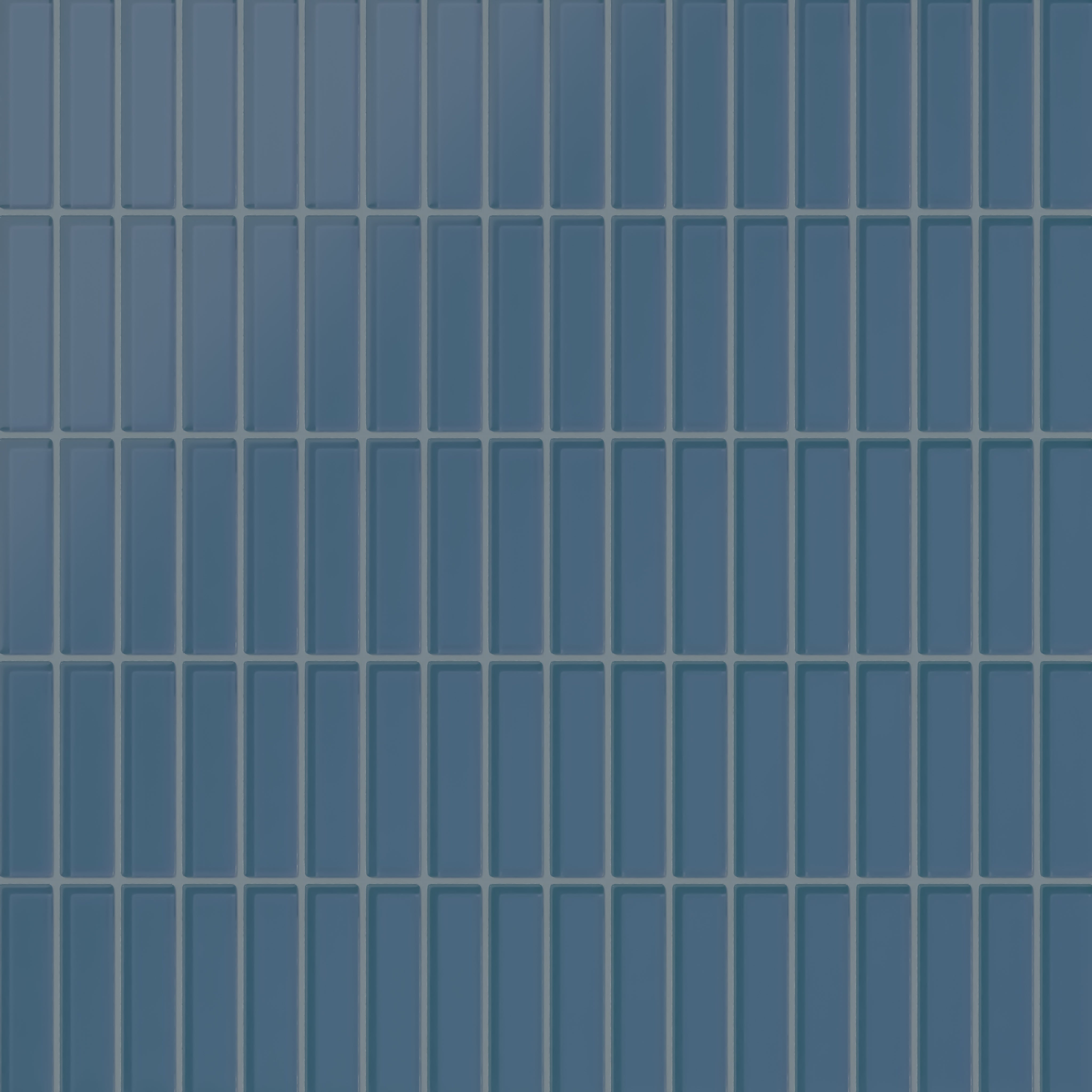 1x4 Straight Set Sheeted Glass Mosaic Tile in Blue Jay Matte