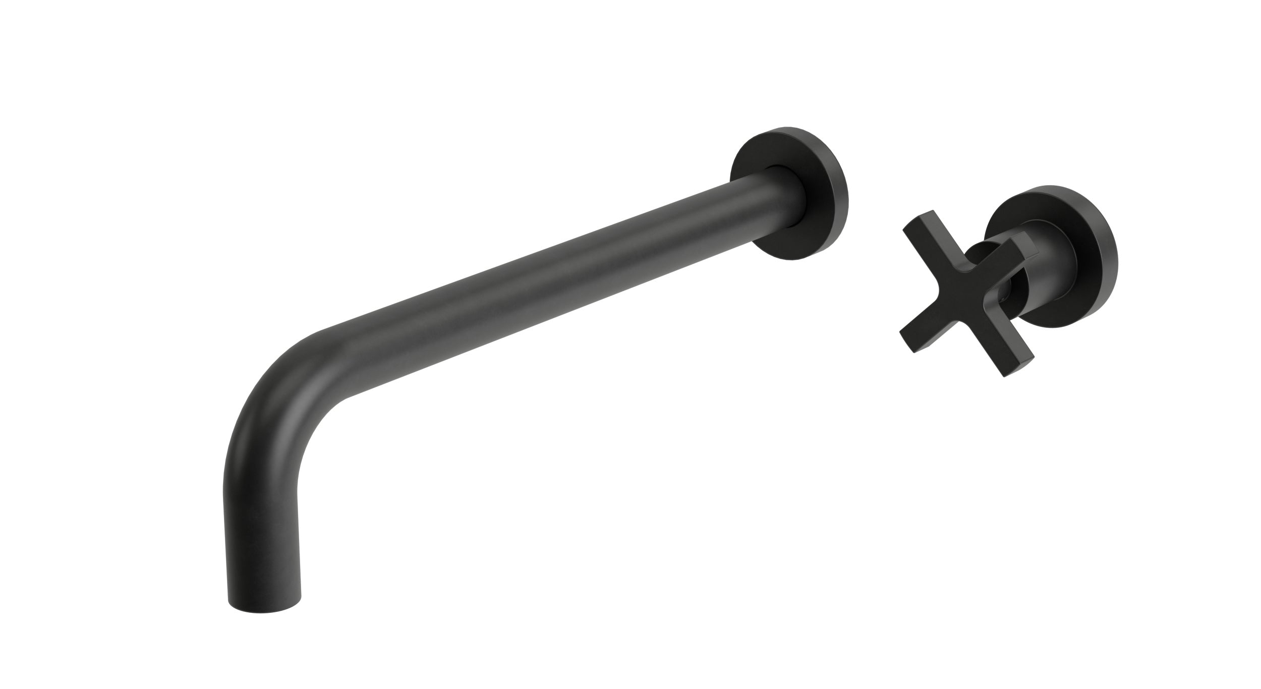 Flatiron One Handle Wall Mount 12" Lavatory Faucet with Linear Cross Handle in Oil Rubbed Bronze