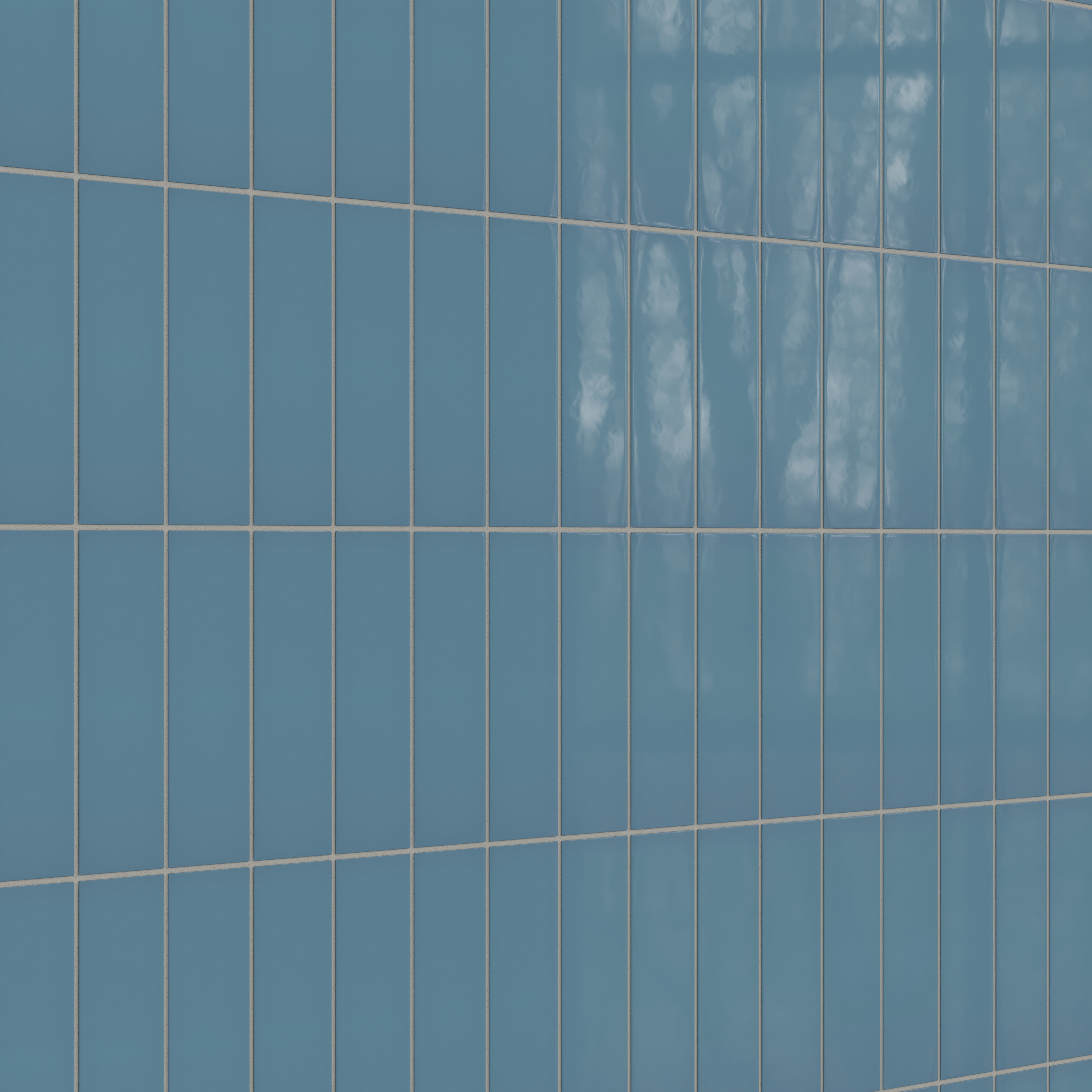 3x9 Natural Press Ceramic Tile in Azurite Gloss