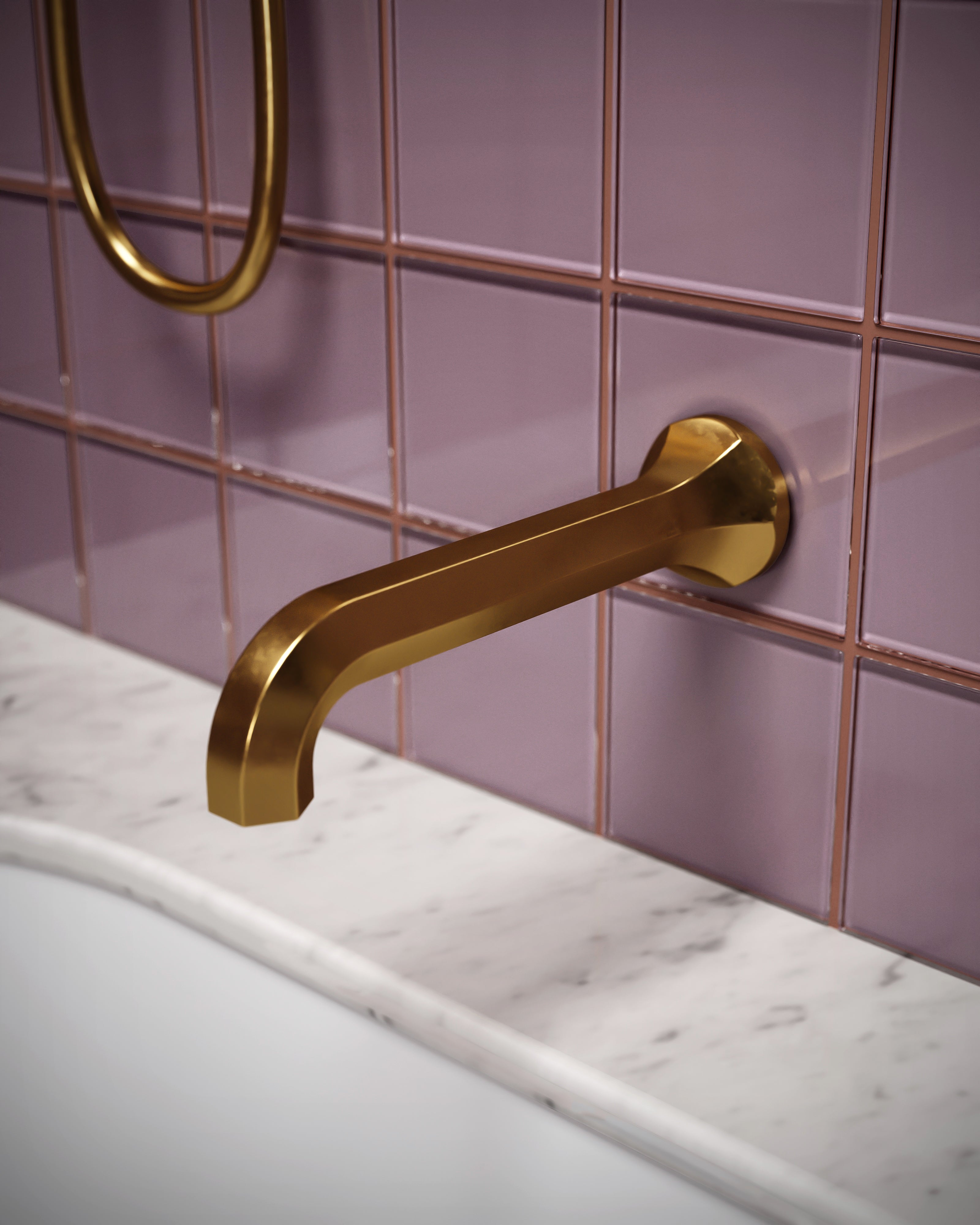 4x4 Glass Tile in Crane Gloss