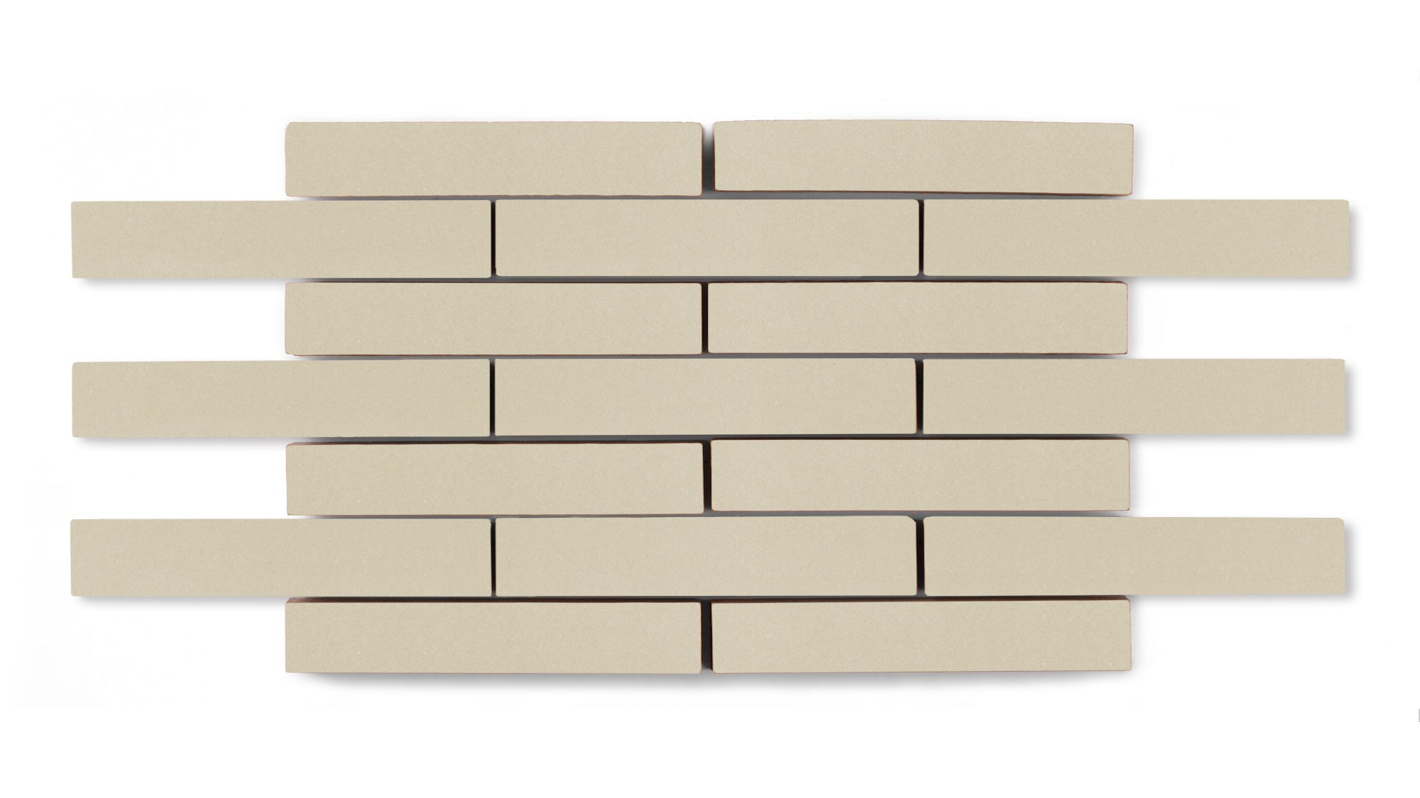 1x6 Half Offset Sheeted Original Ceramic Mosaic Tile in Dolomite Matte