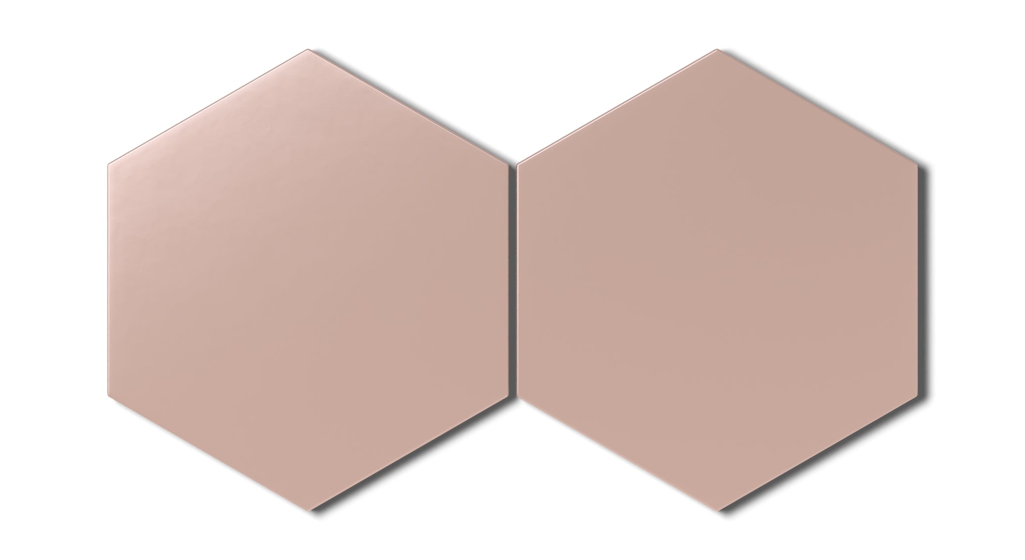 8" Hexagon Natural Press Ceramic Tile in Red Jasper Matte