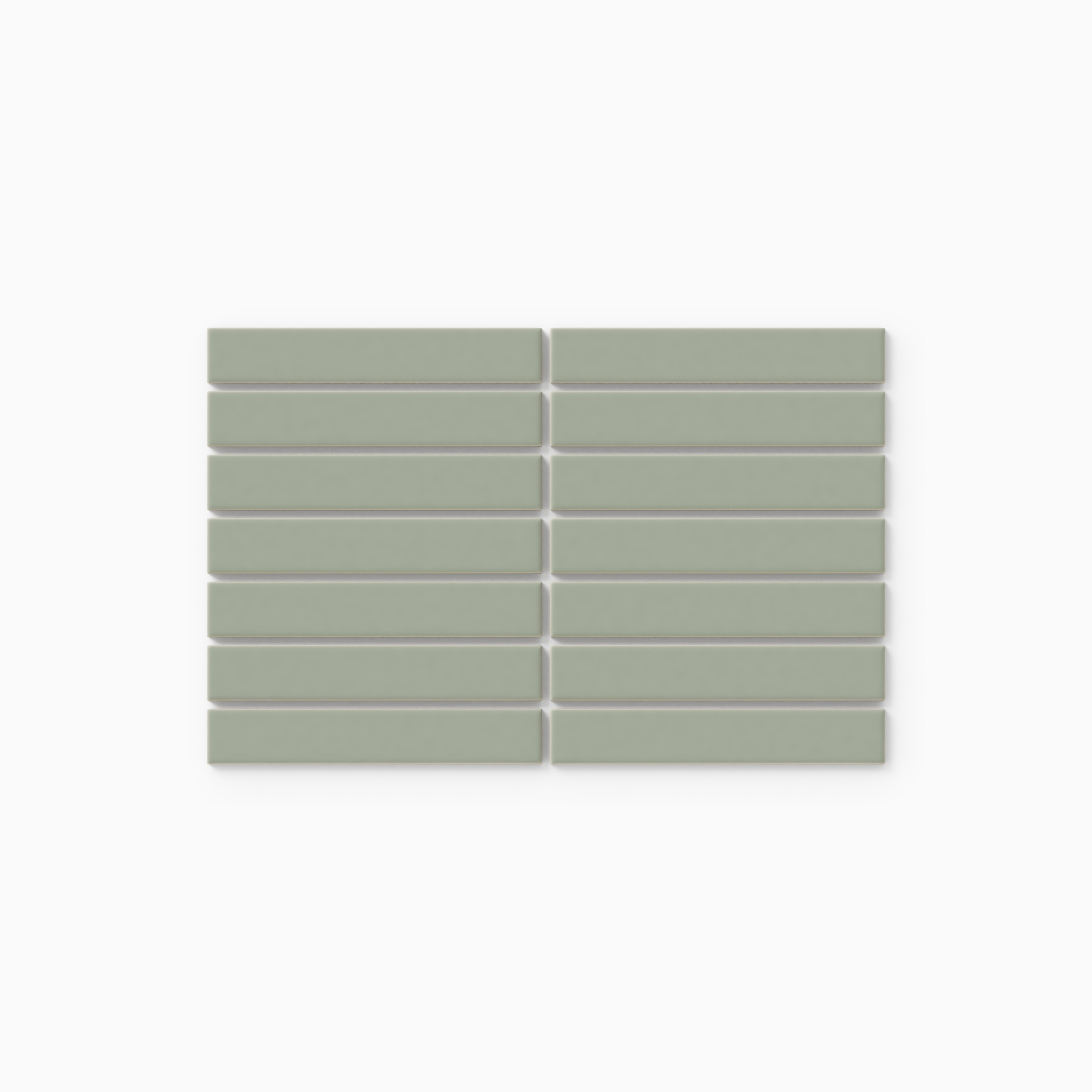1x6 Straight Set Sheeted Original Ceramic Mosaic Tile in Rosemary Matte