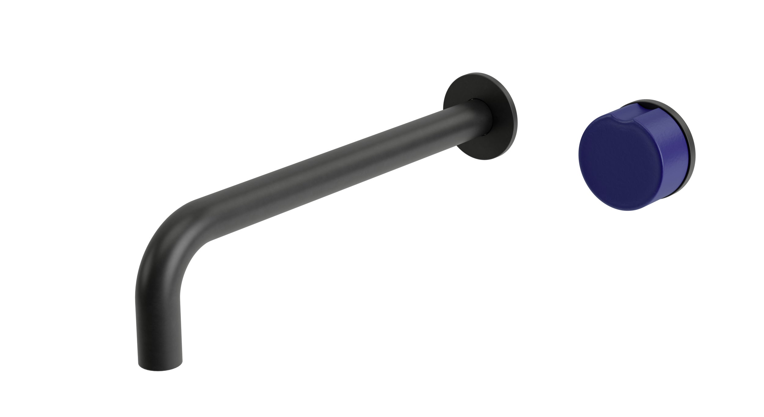 Foundry One Handle Wall Mount 10" Lavatory Faucet with Groove Ceramic Knob Handle in Oil Rubbed Bronze